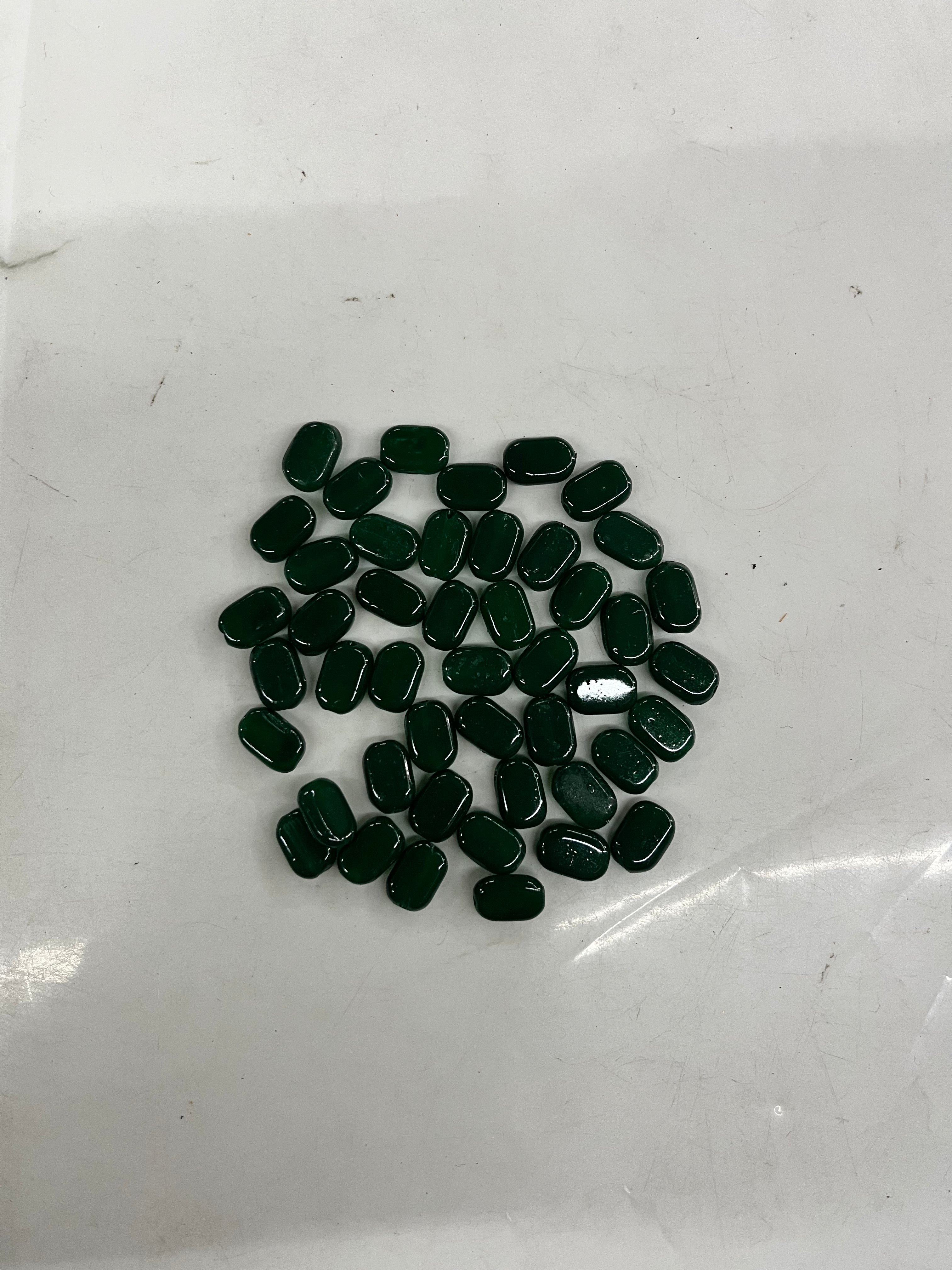 Green colour tablet beads -10mm 50g pack