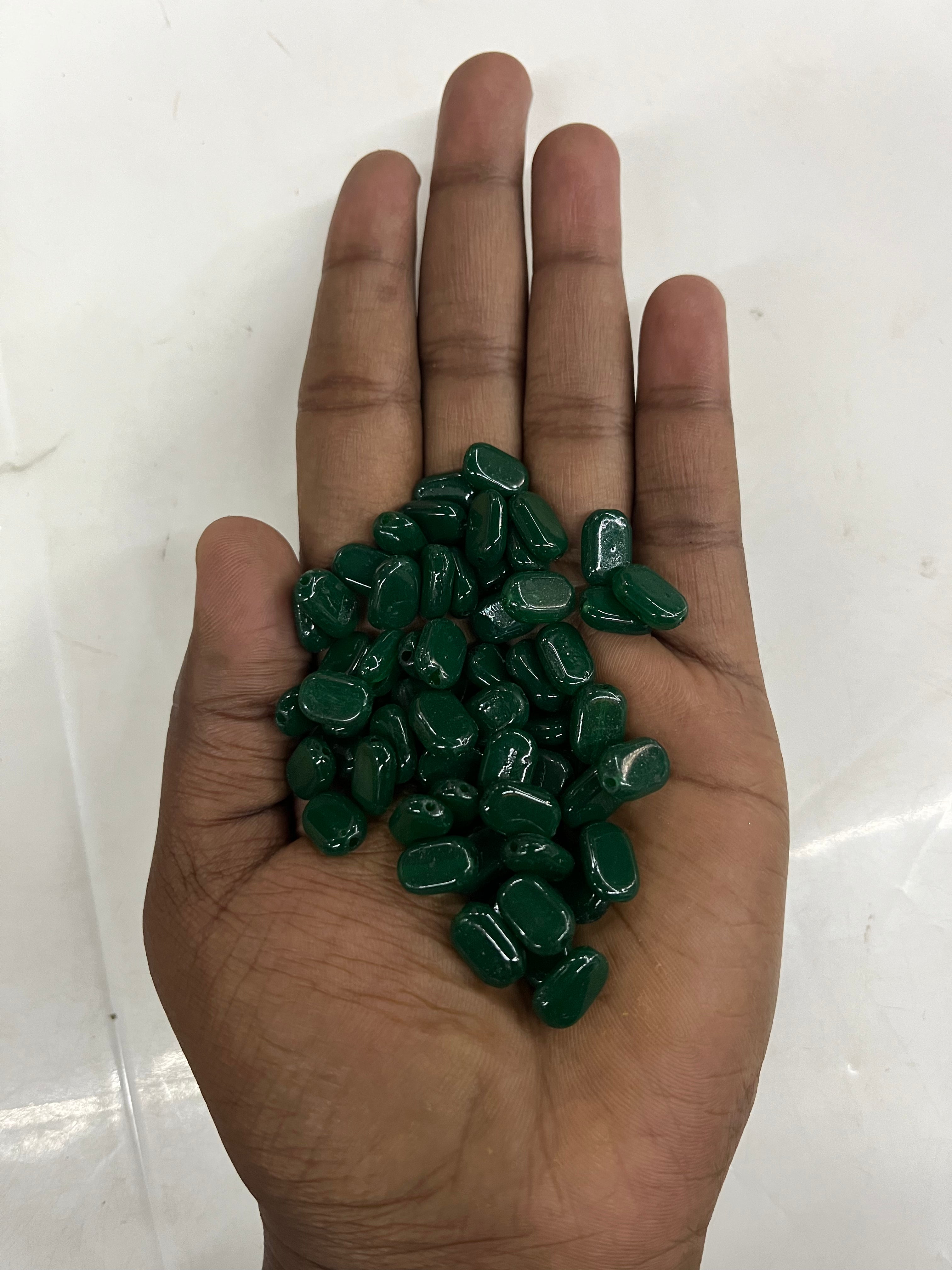 Green colour tablet beads -10mm 50g pack