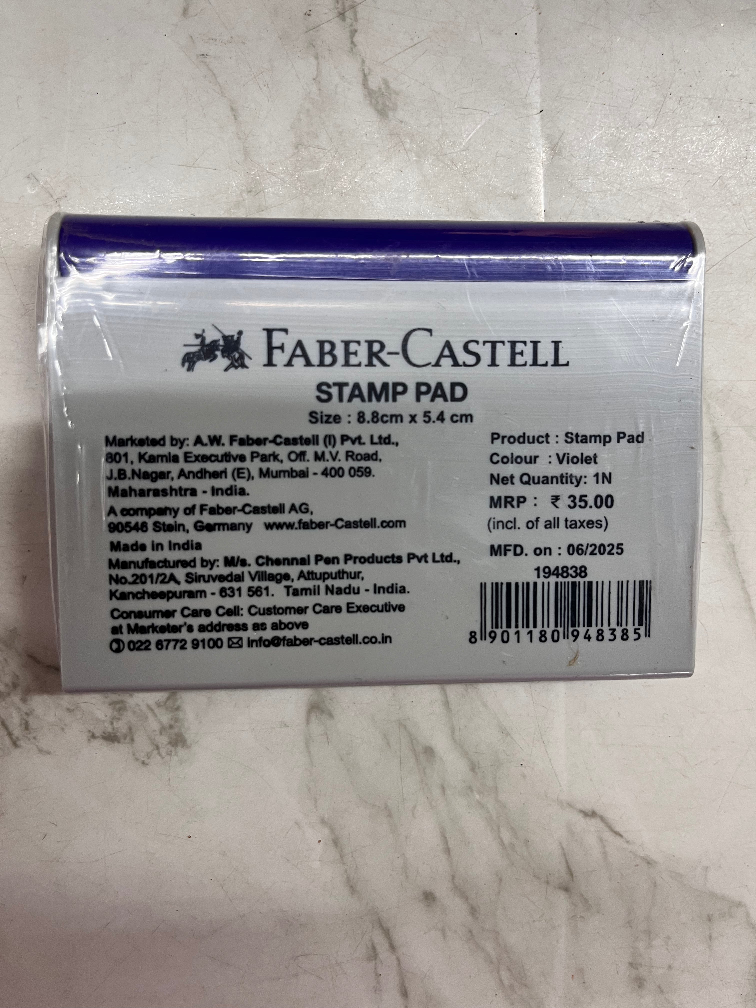 Faber- castell stamp pad blue