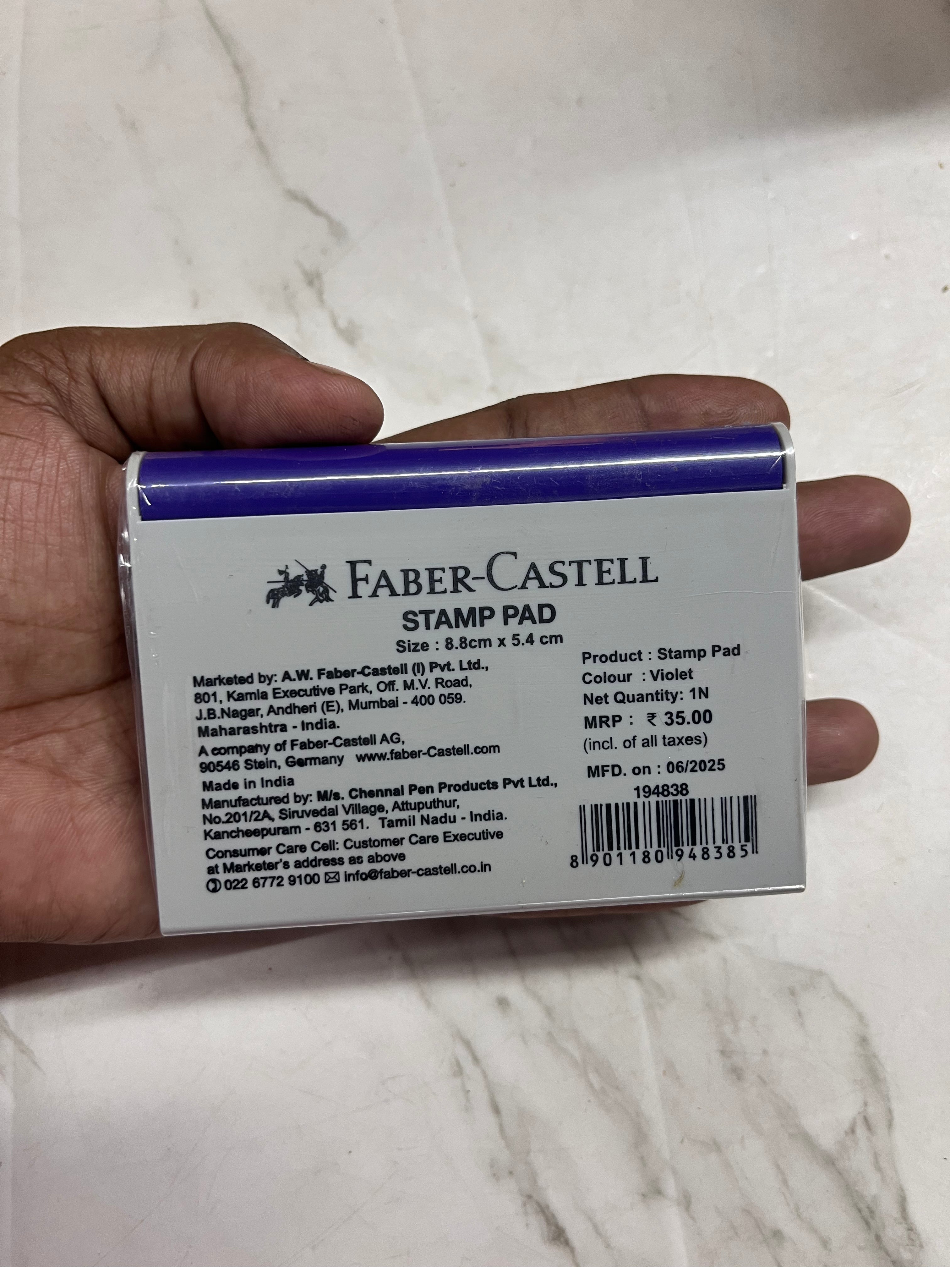 Faber- castell stamp pad blue
