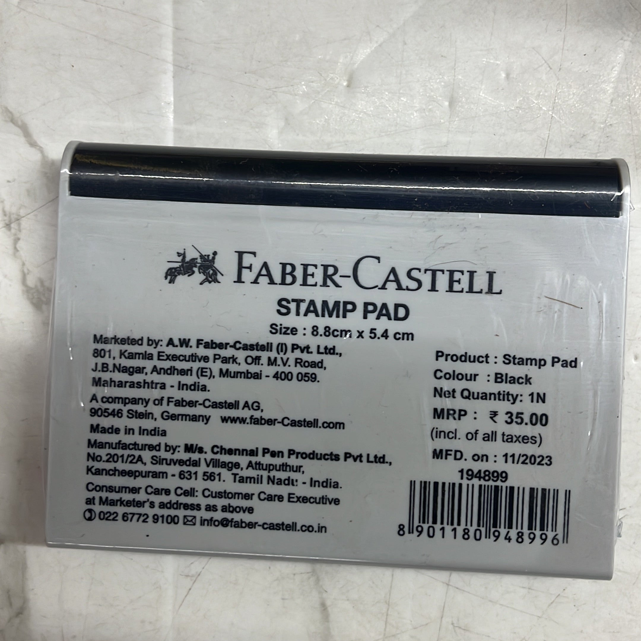 Faber- castell stamp pad black
