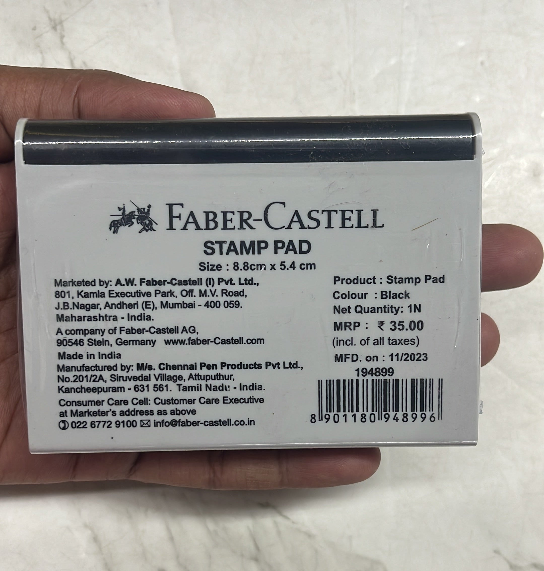Faber- castell stamp pad black