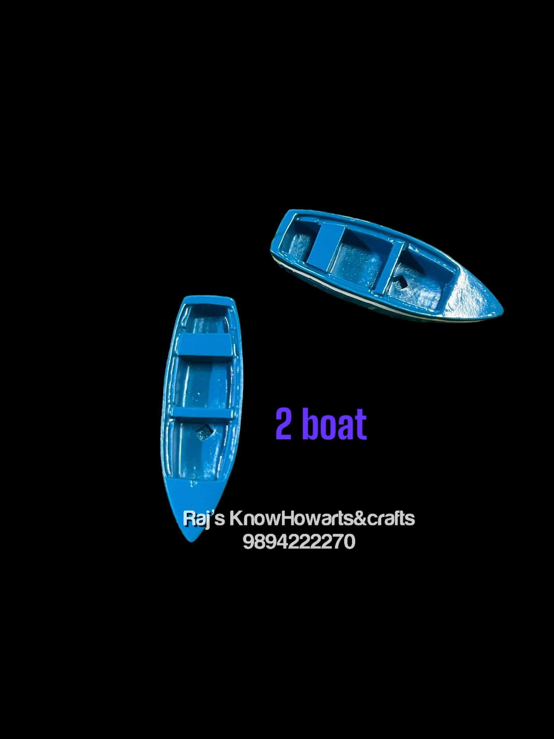 2 sets miniature rowboat dollhouse boat