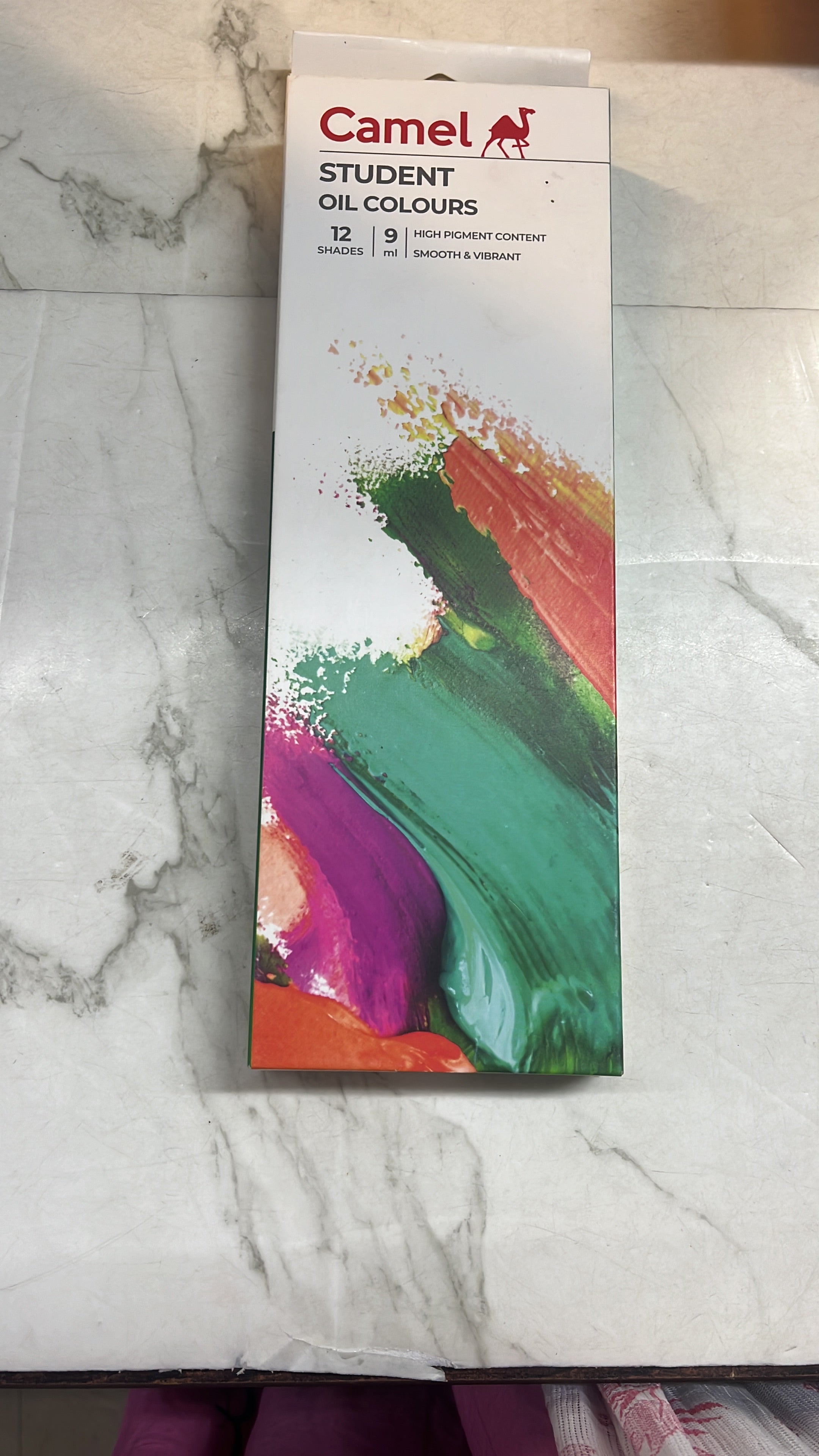 Camel student oil colour 12 shades-9 ml