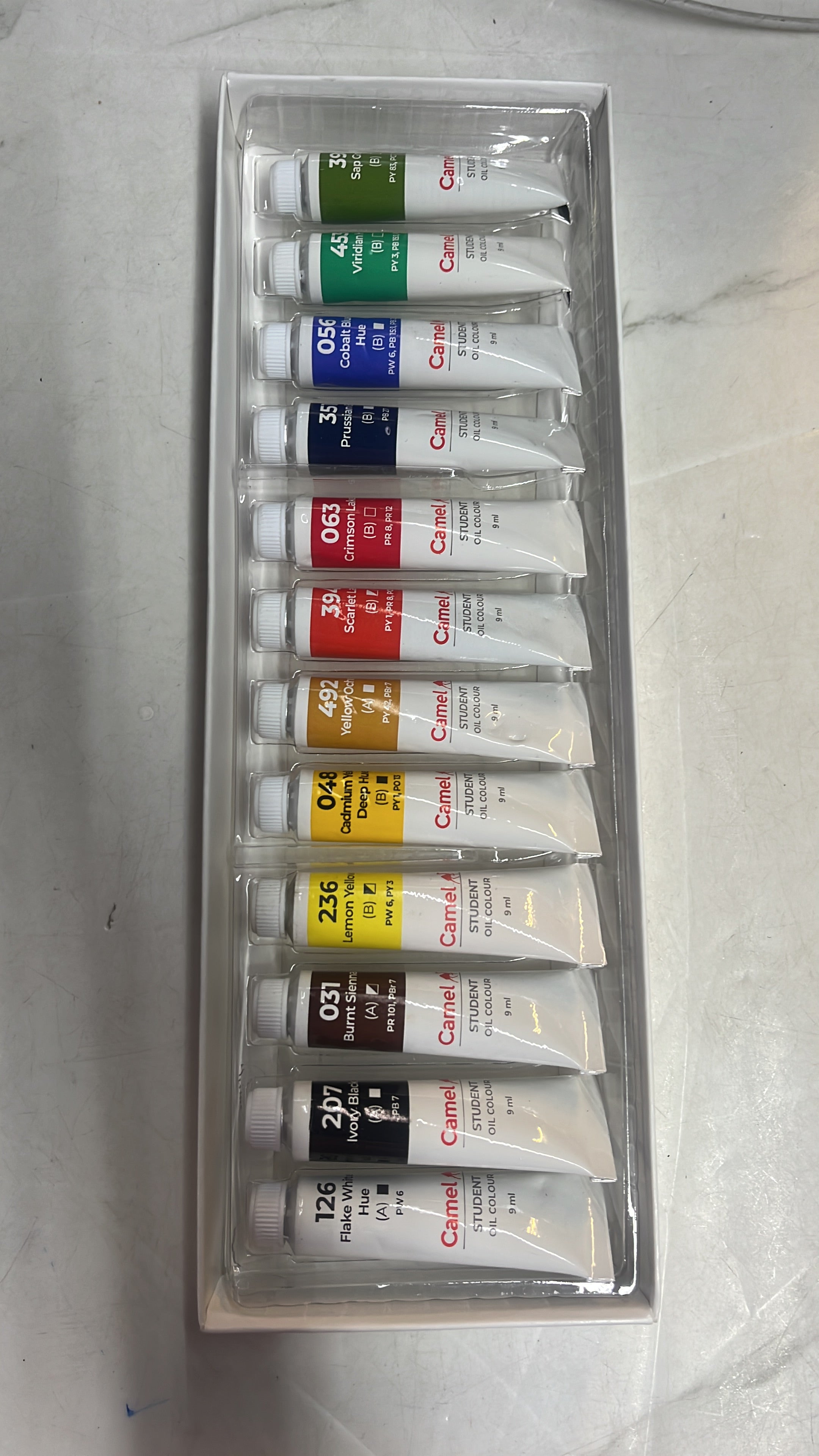 Camel student oil colour 12 shades-9 ml