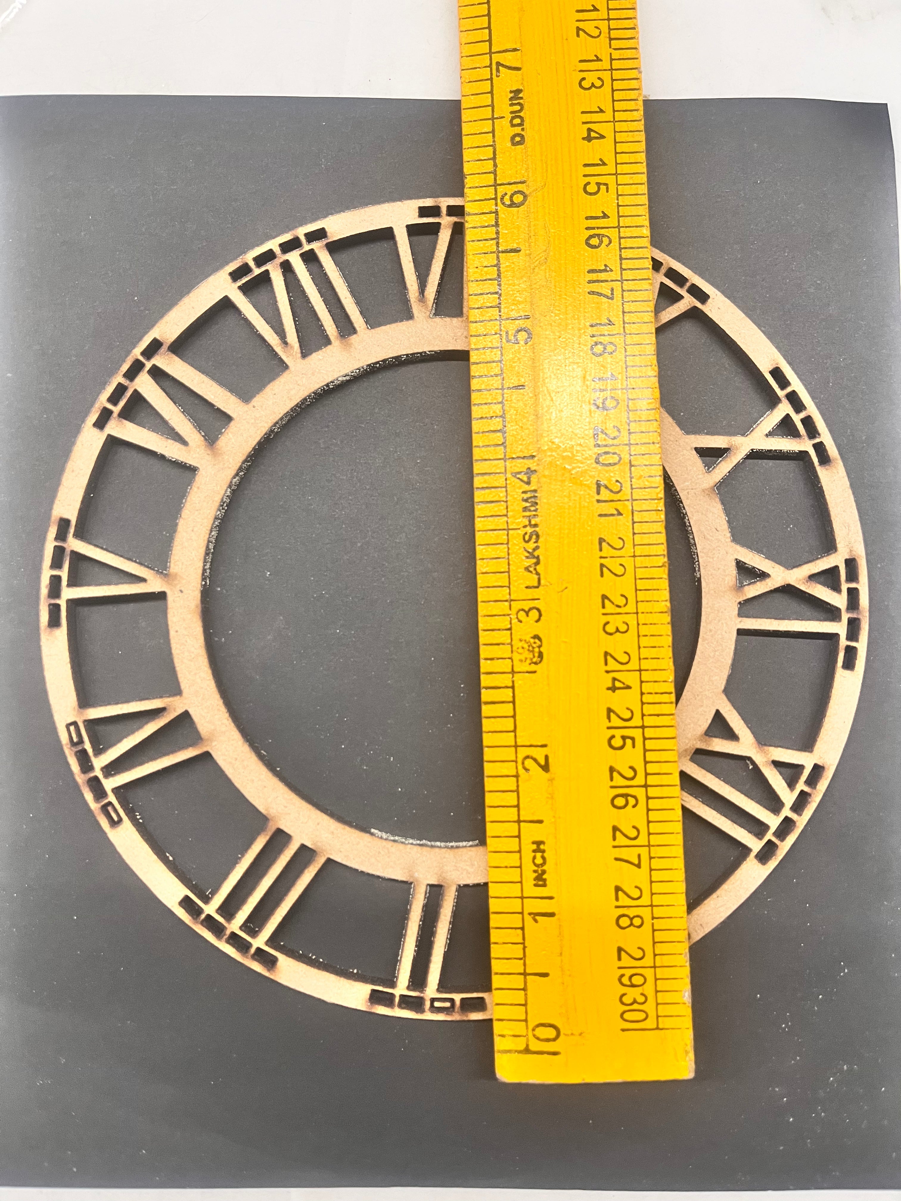 Wooden mdf clock roman 6inch