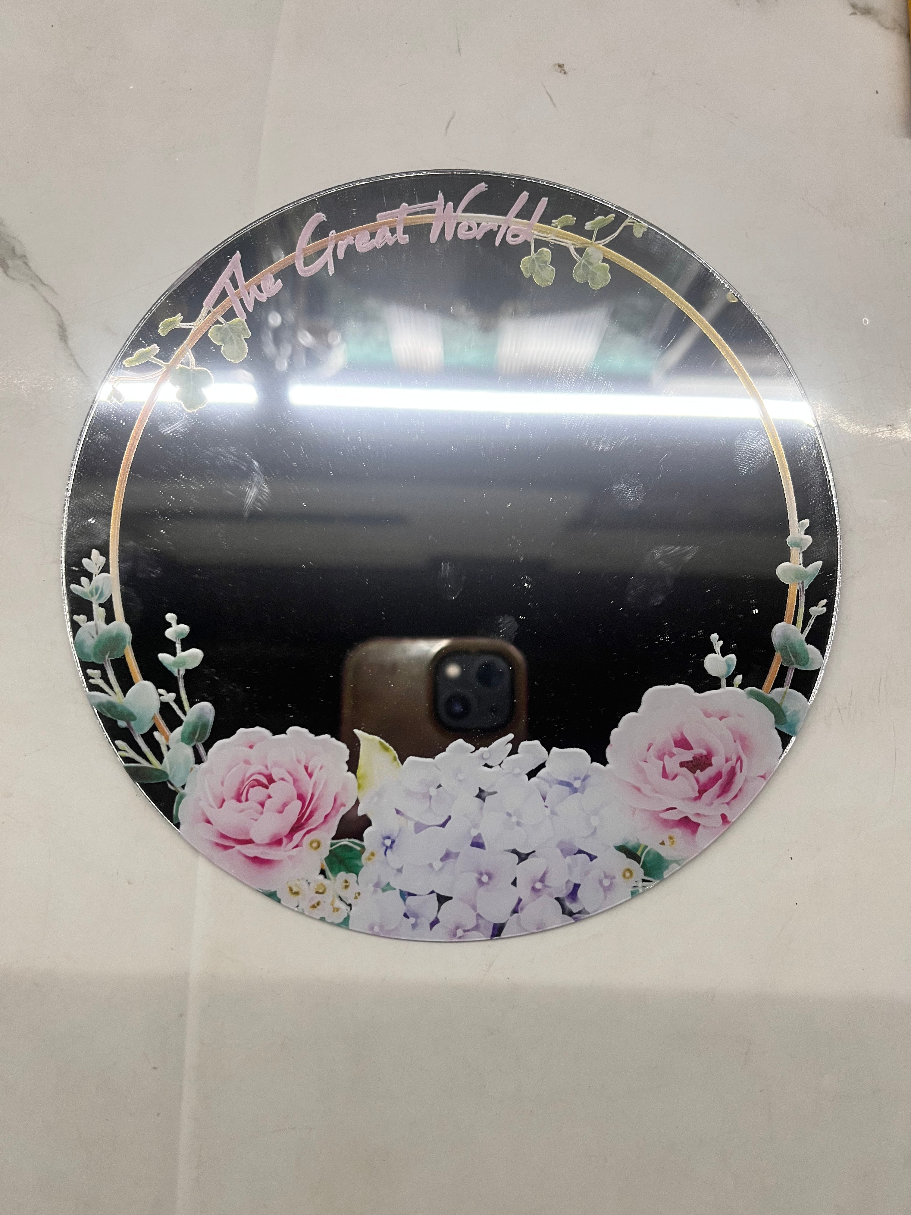 Mirror stickers 6inch-15cm -assorted design 1piece -ms15