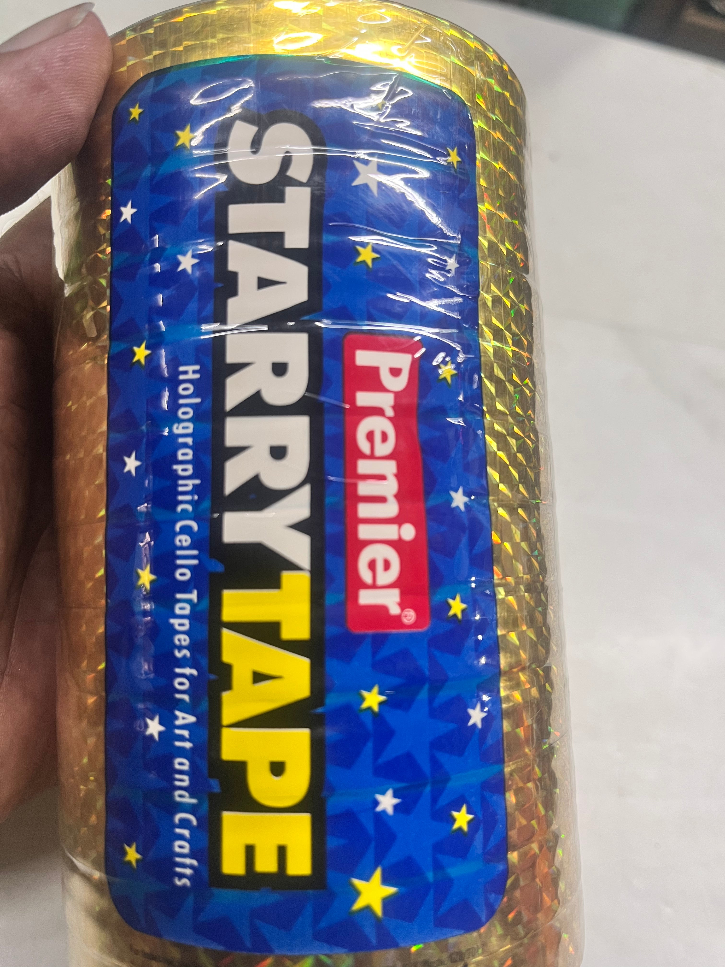 Glitter gold Tape big holographic cello tape- 12mm TP20