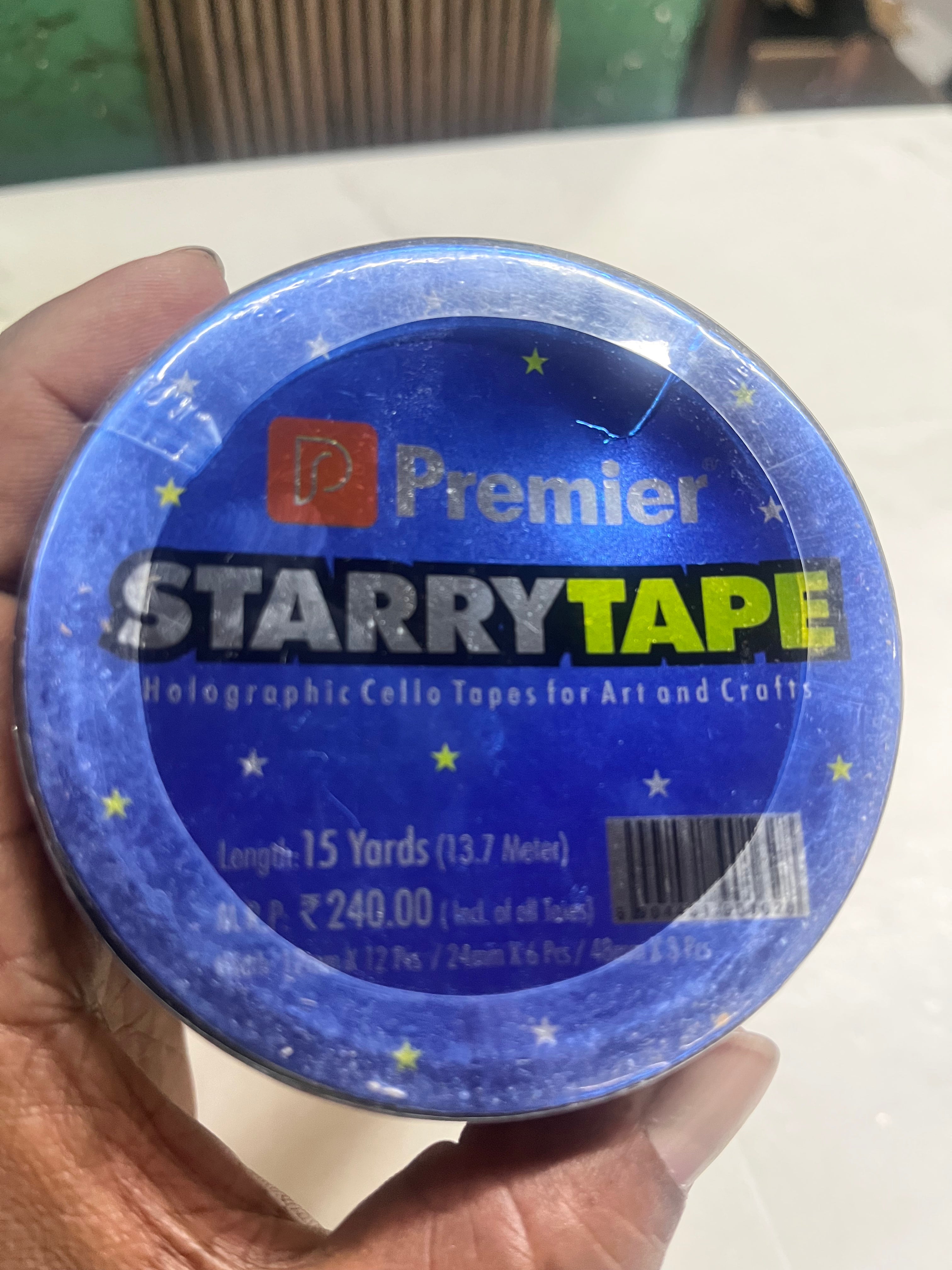 Glitter gold Tape big holographic cello tape- 12mm TP20