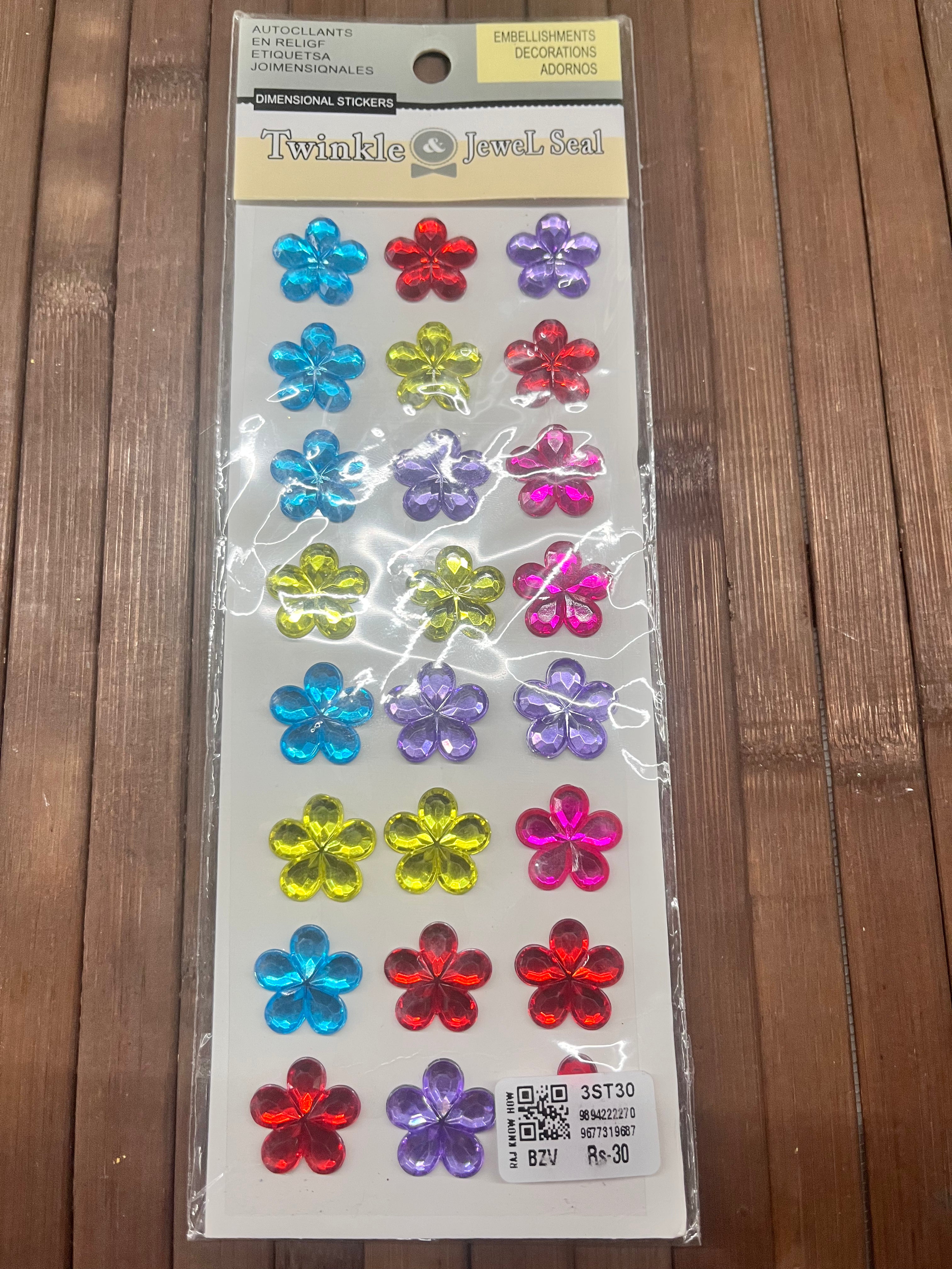 Twinkle jewel seal -assorted 3pack. TJST