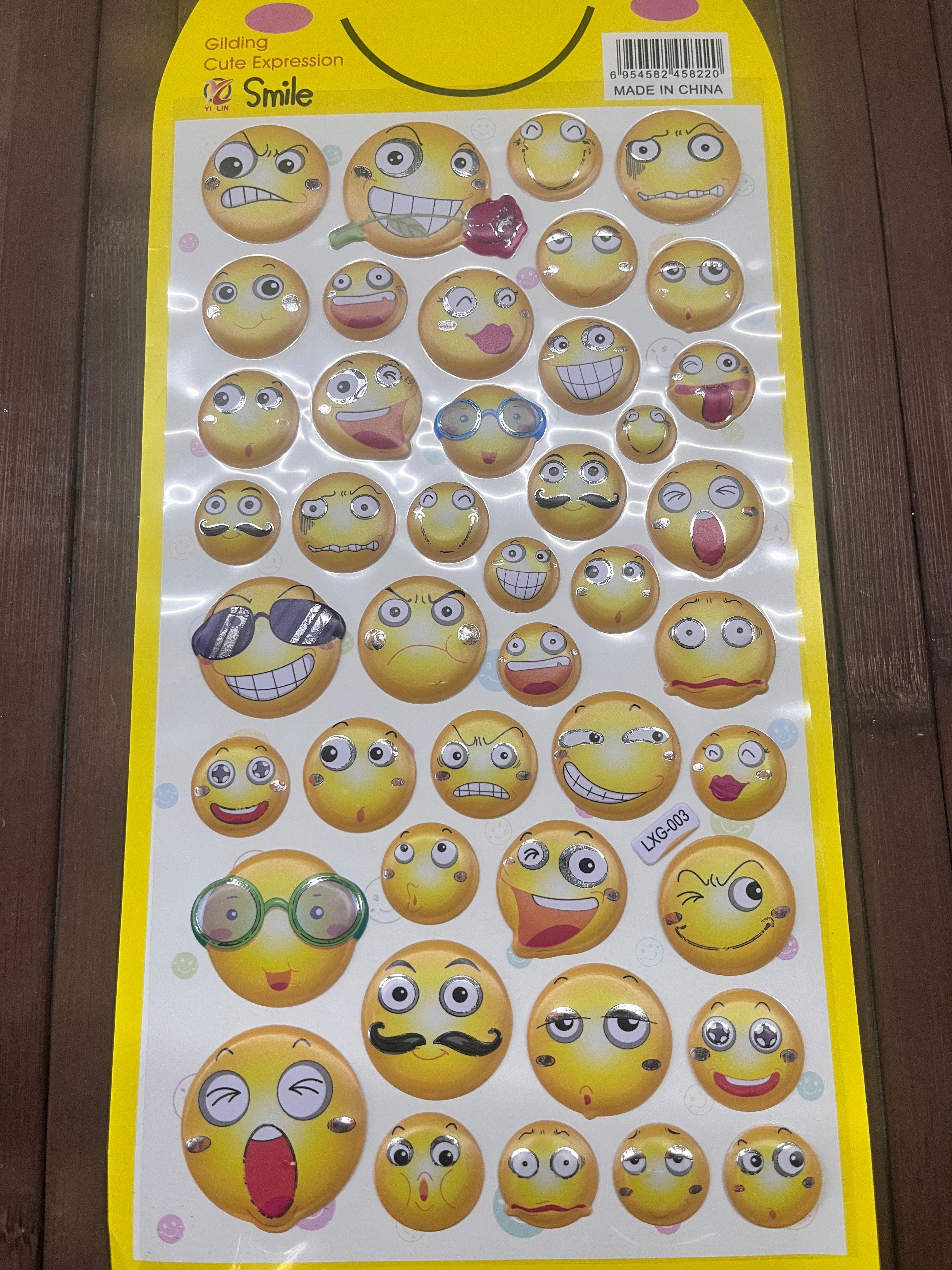 Smile sticker - assorted 2 pack