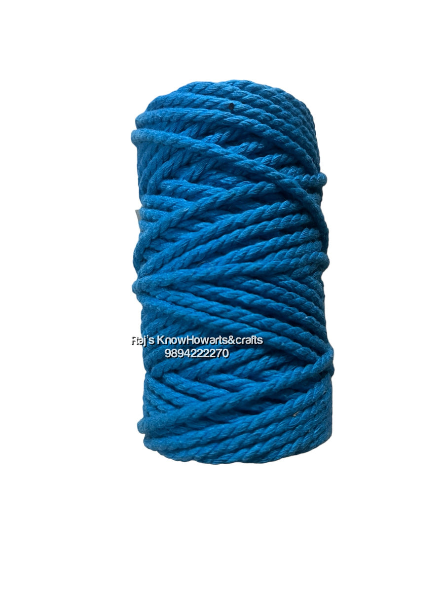 4mm cotton crochet thread CERULEAN BLUE – KnowHowArtCraft