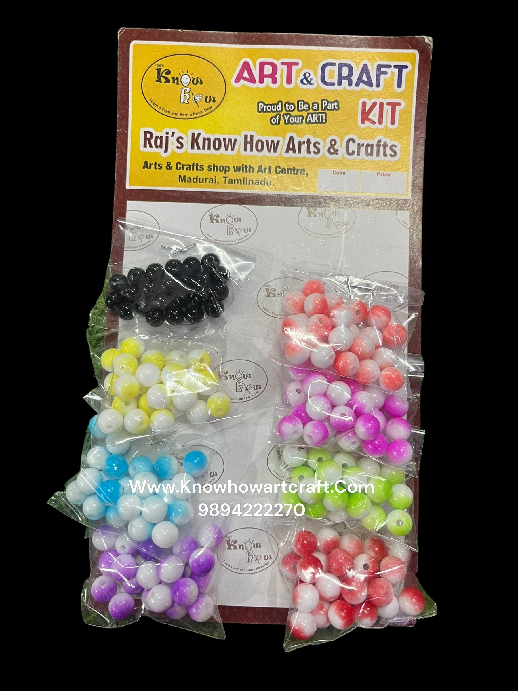 Plastic multicolour beads kit