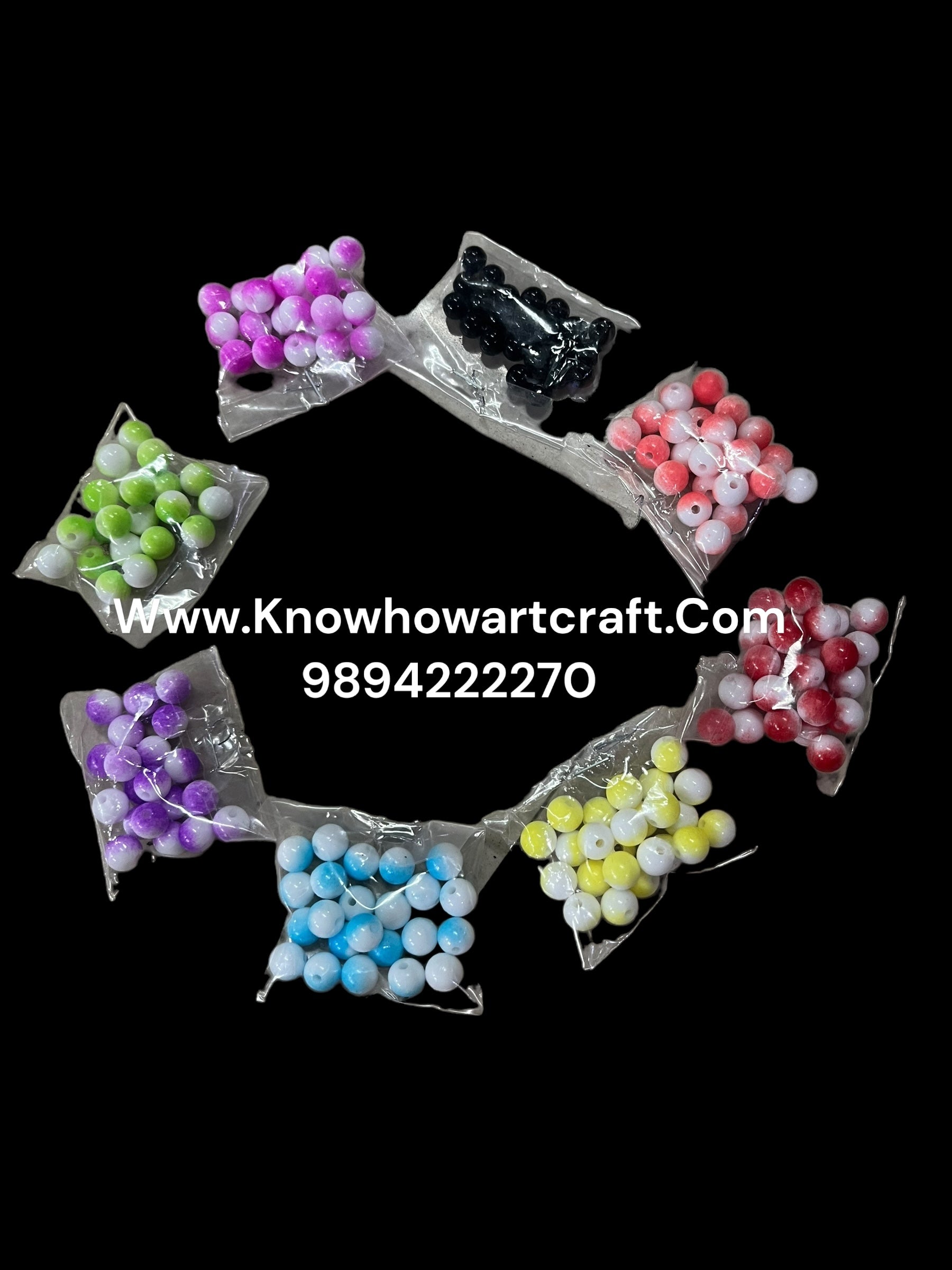 Plastic multicolour beads kit