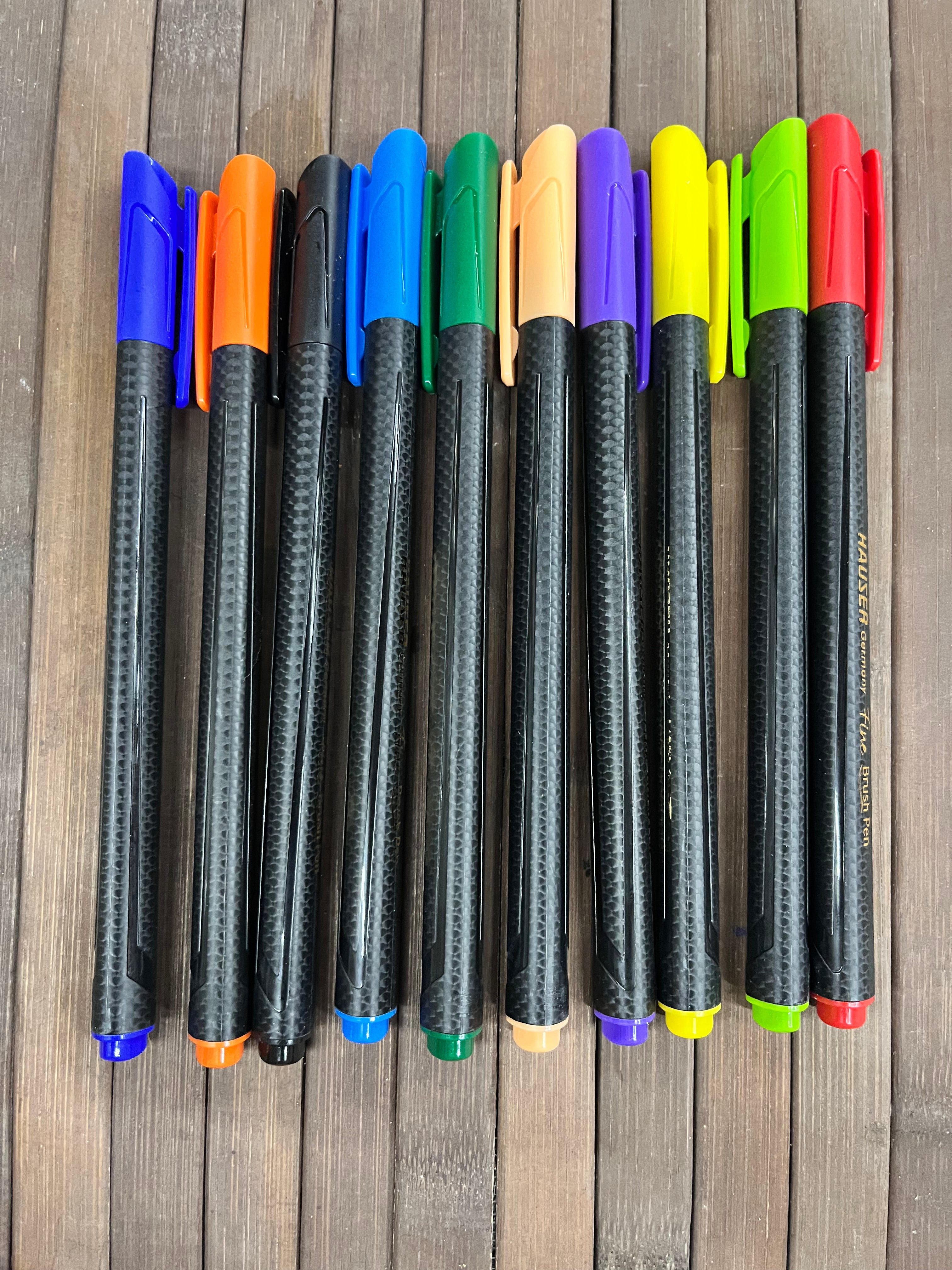 Hauser Germany fine brush pen 10 shades 1pack