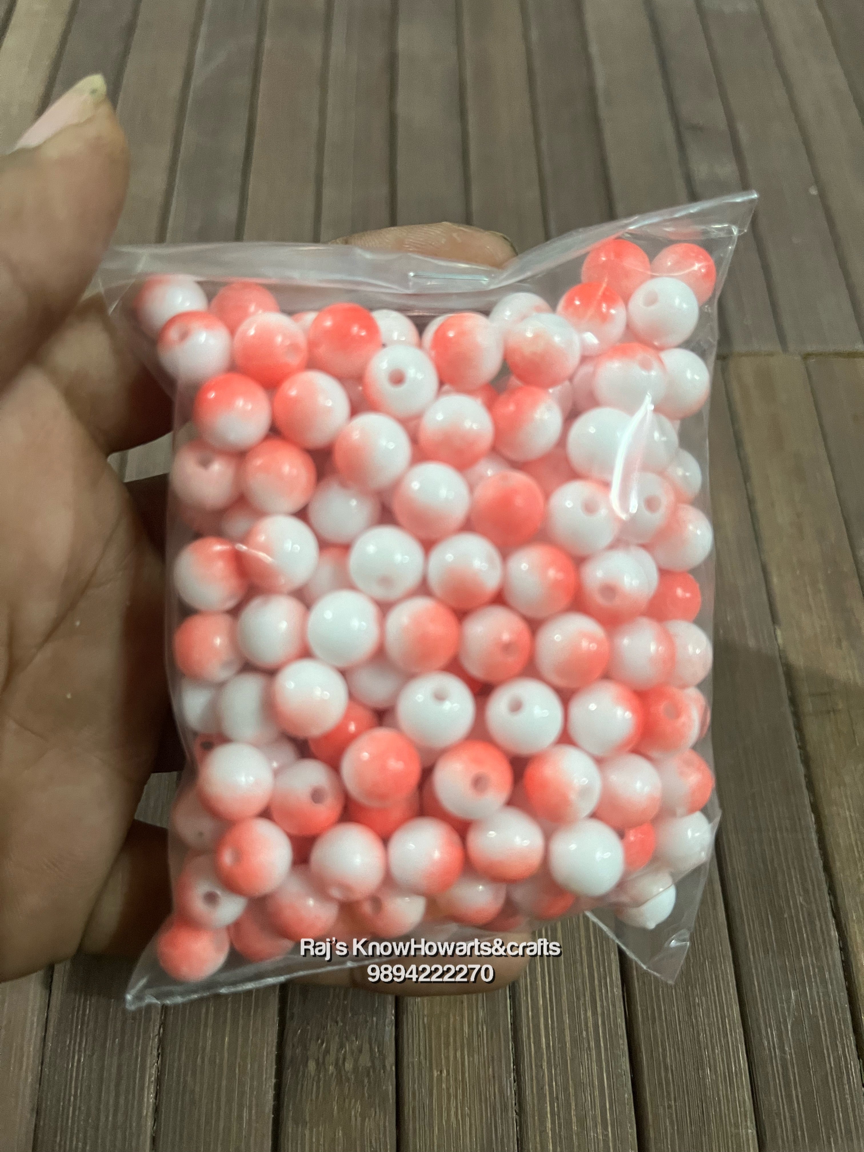 Acrylic fashion Beads 50g in a pack