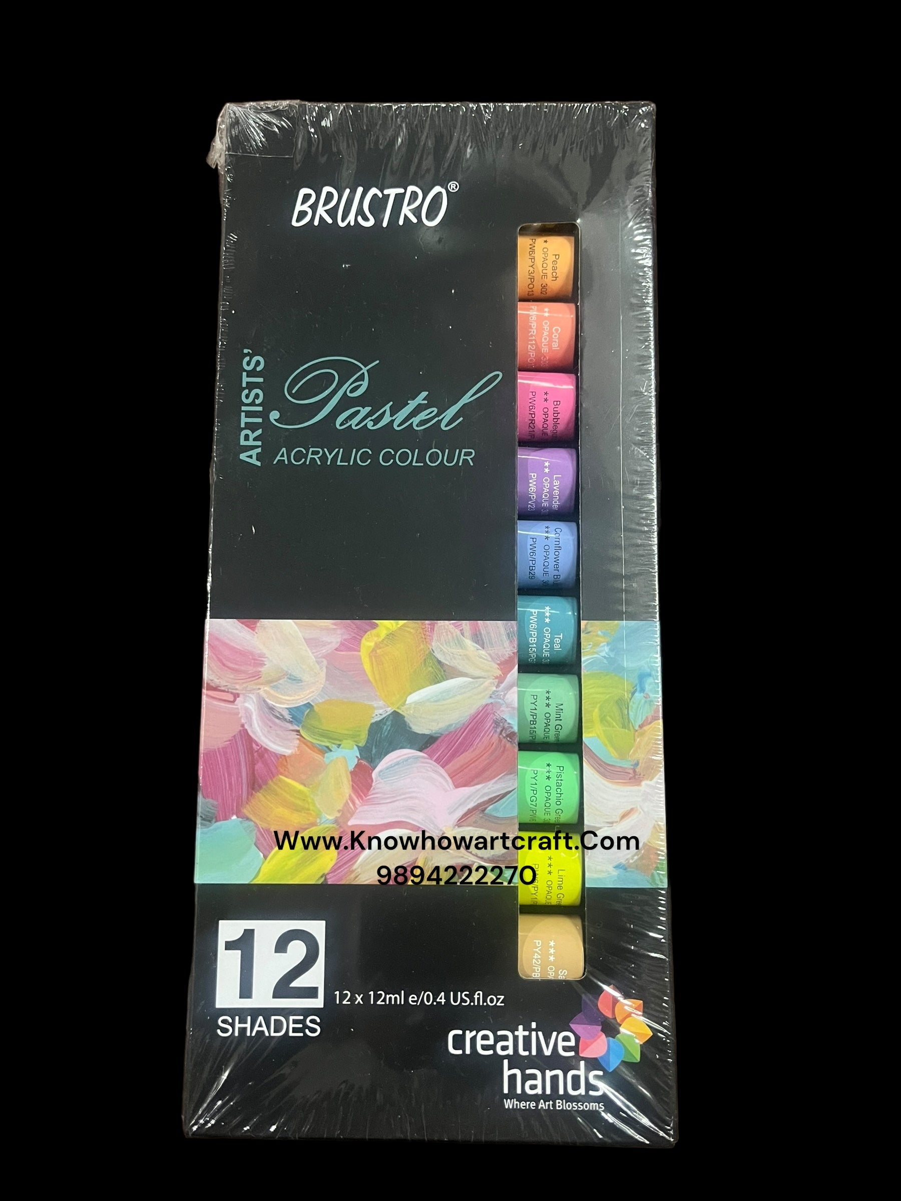 Brustro Artists pastel Acrylic colour 12 shades
