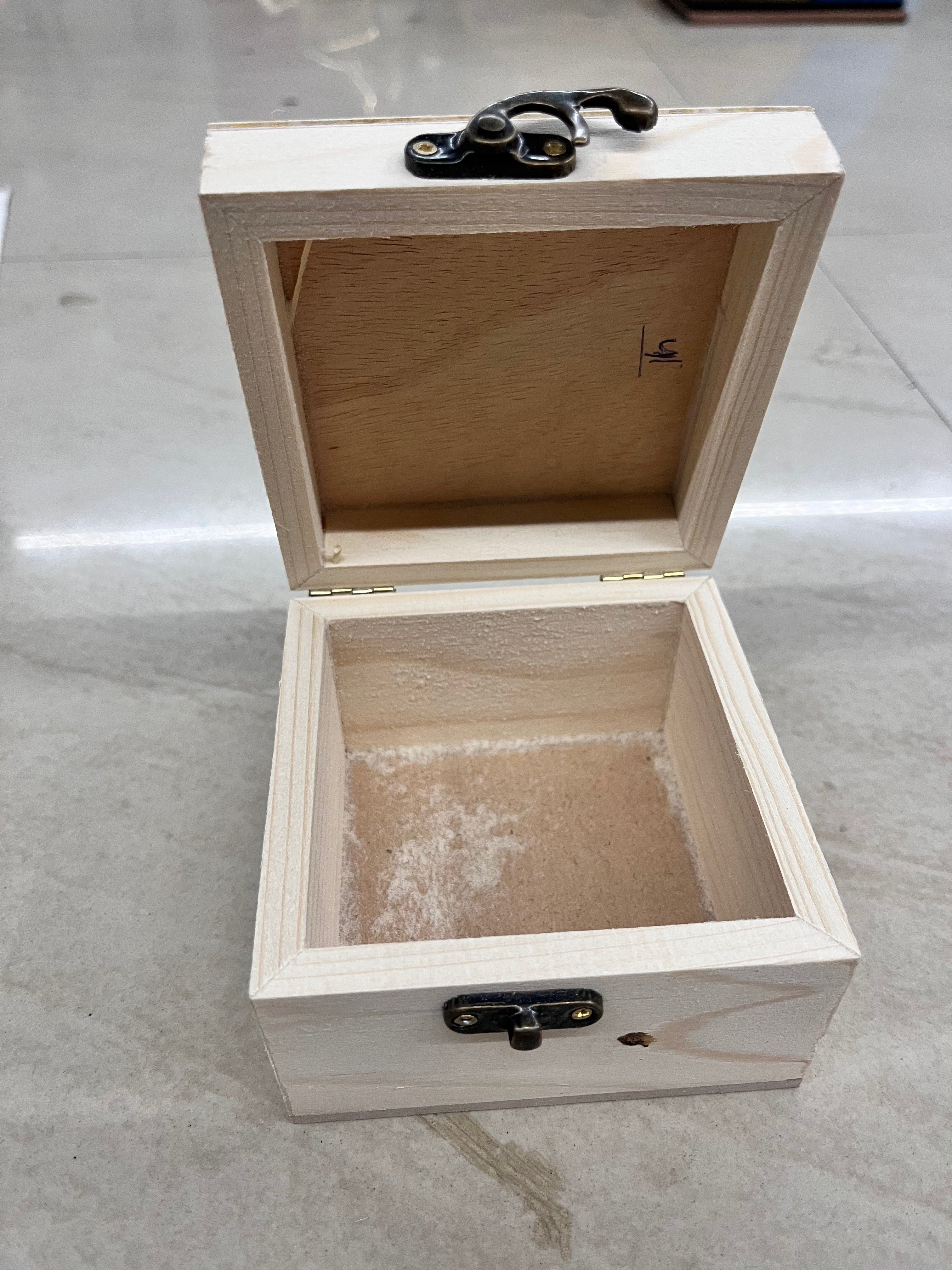 Jewelry storage wood square box-1piece