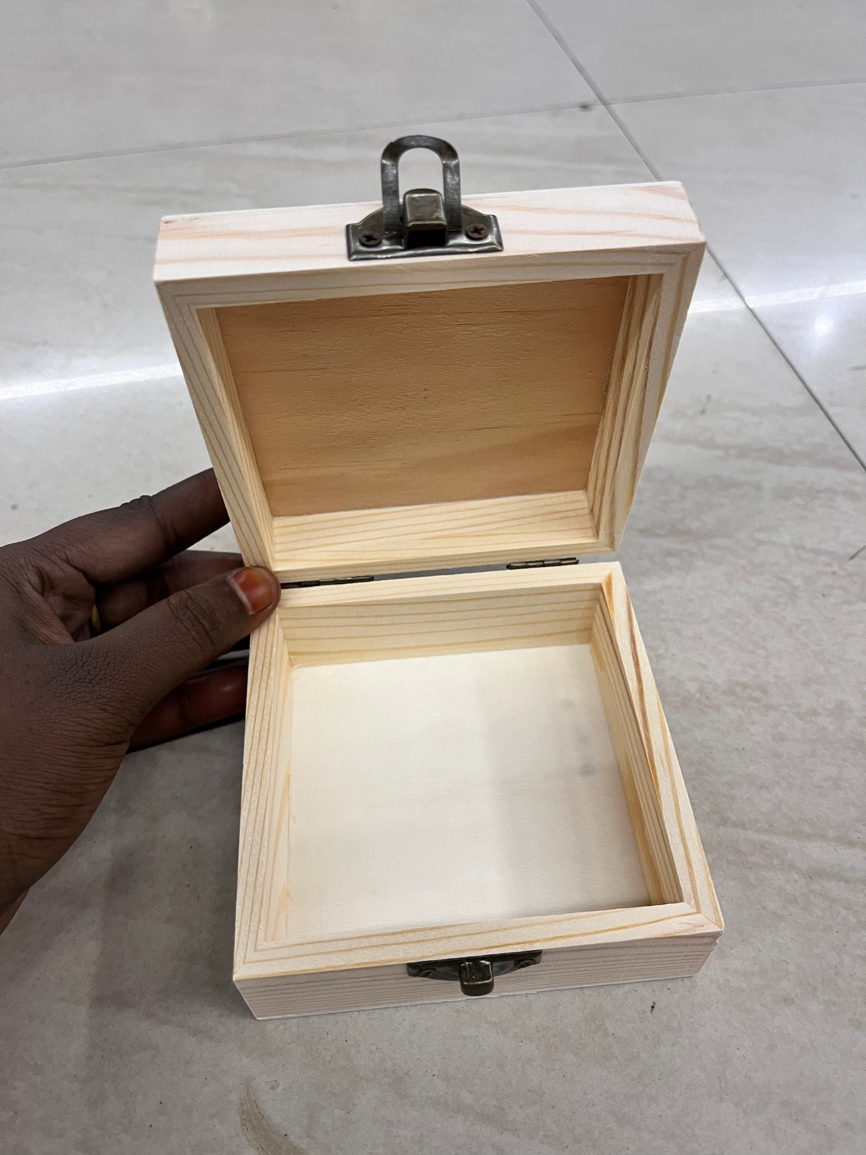 Jewelry storage wood square box-1piece