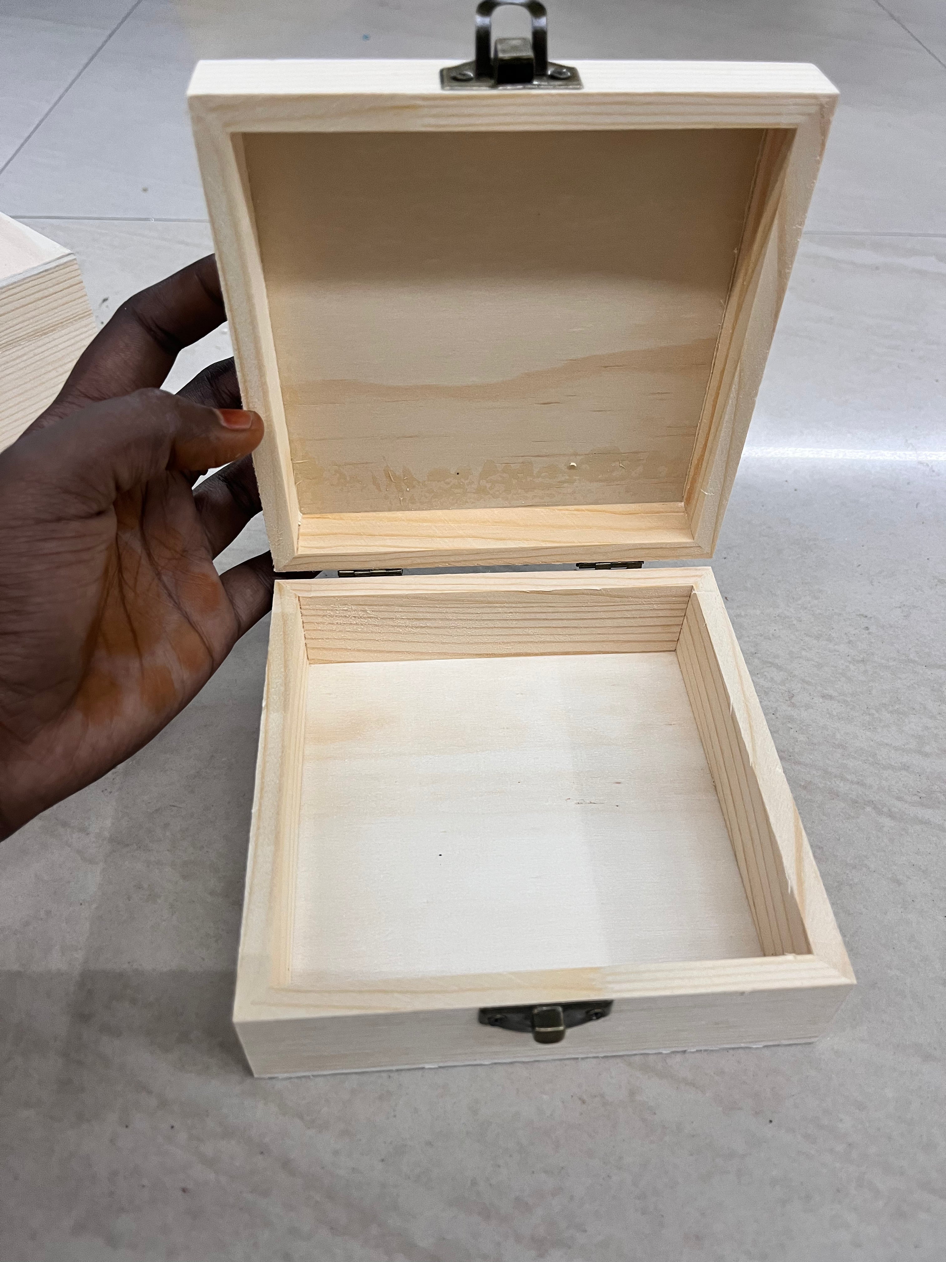 Jewelry storage wood square box-1piece