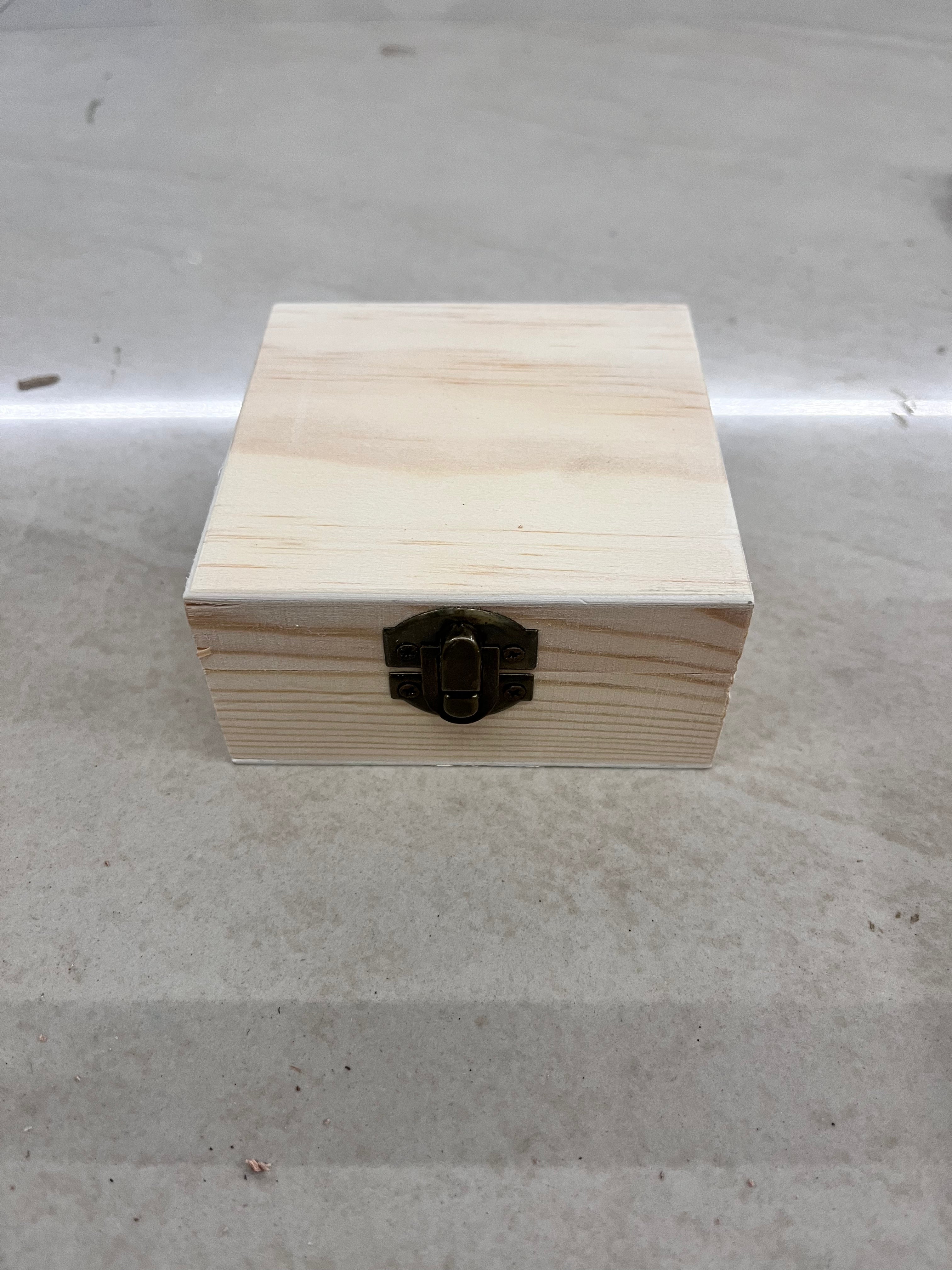 Jewelry storage wood square box-1piece