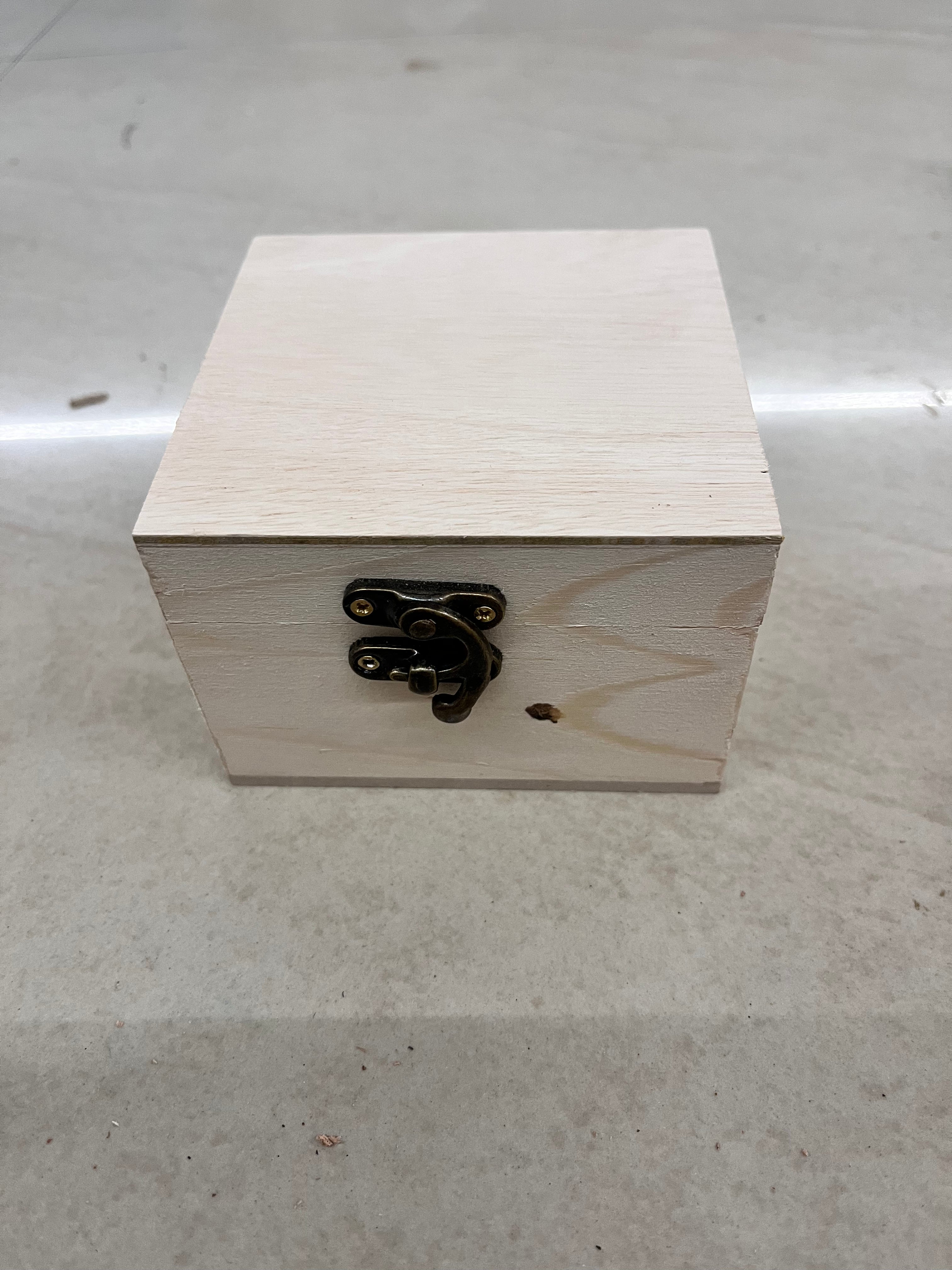 Jewelry storage wood square box-1piece