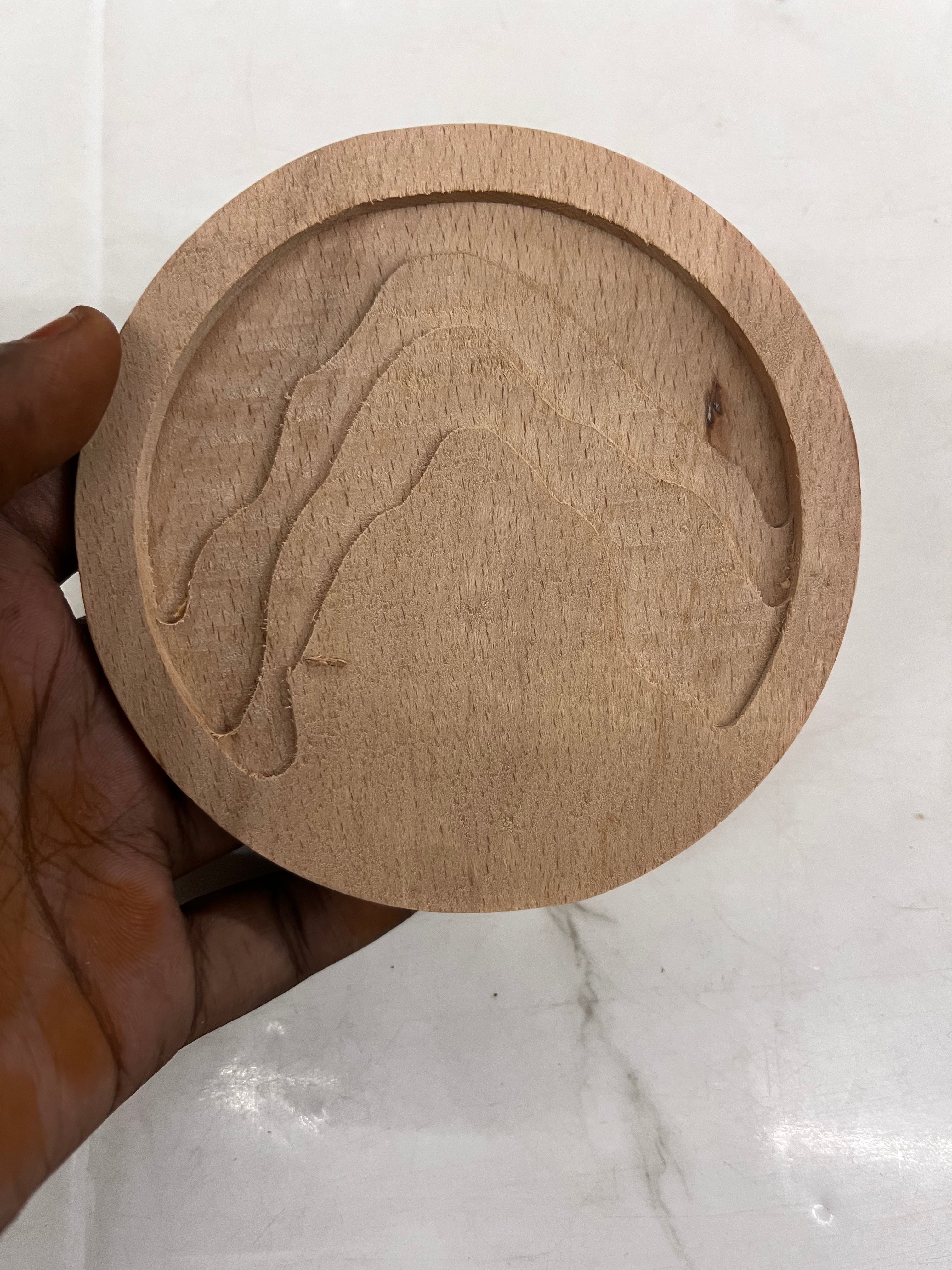 3D wooden resin coaster -assorted design /1piece.   3DWTC