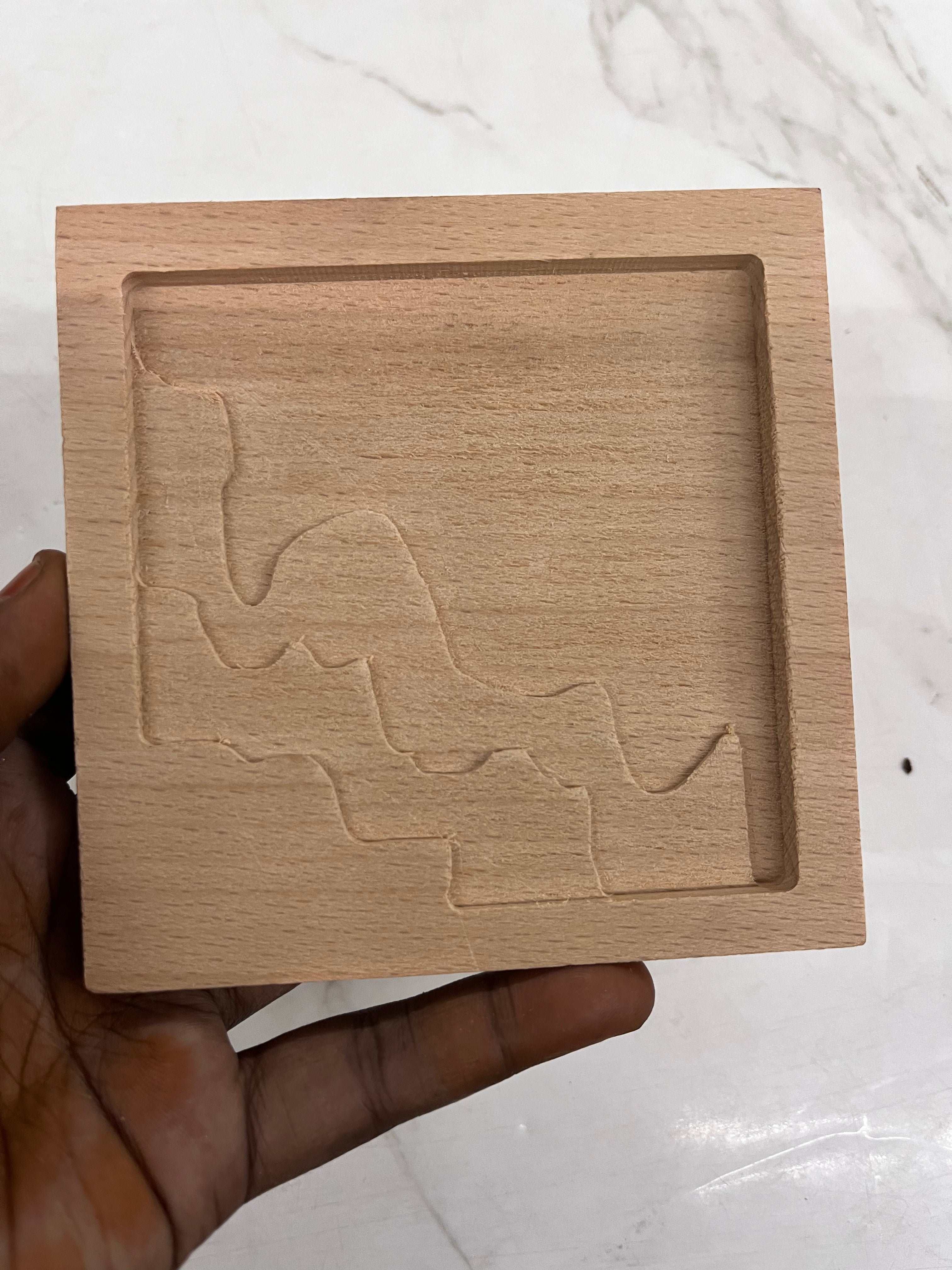 3D wooden resin coaster -assorted design /1piece.   3DWTC