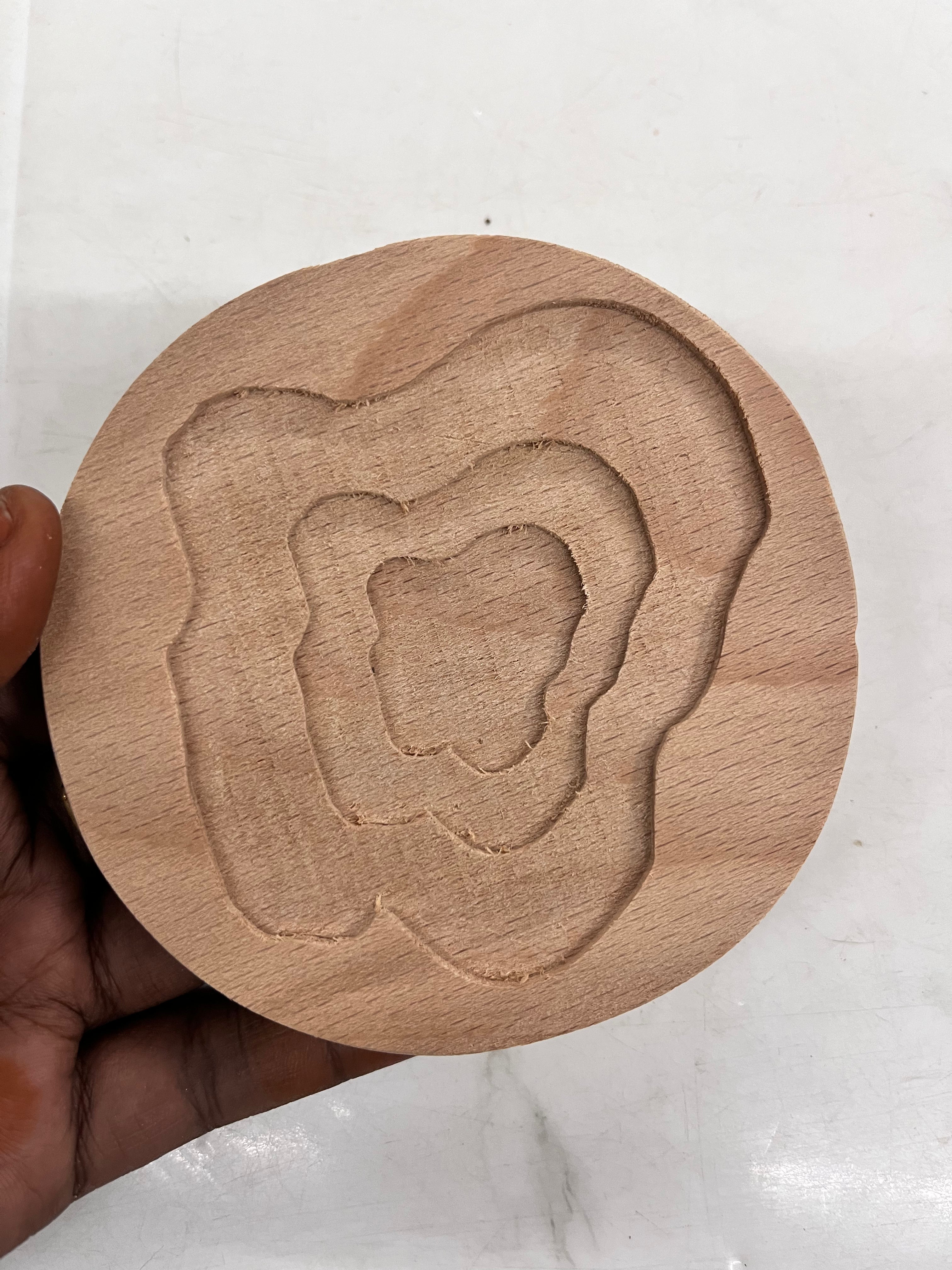 3D wooden resin coaster -assorted design /1piece.   3DWTC