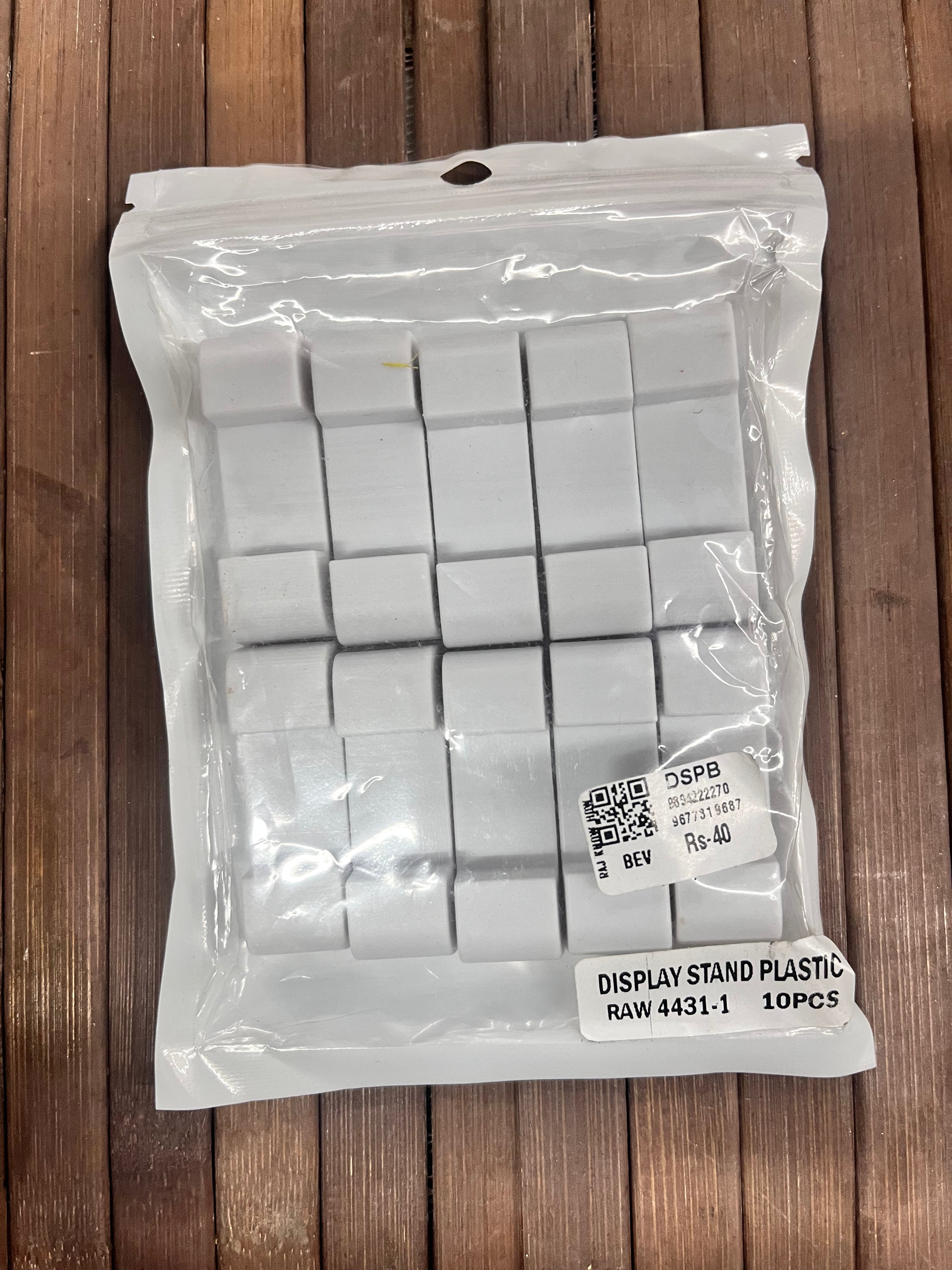 Display stand plastic white- DSPW/10pcs pack