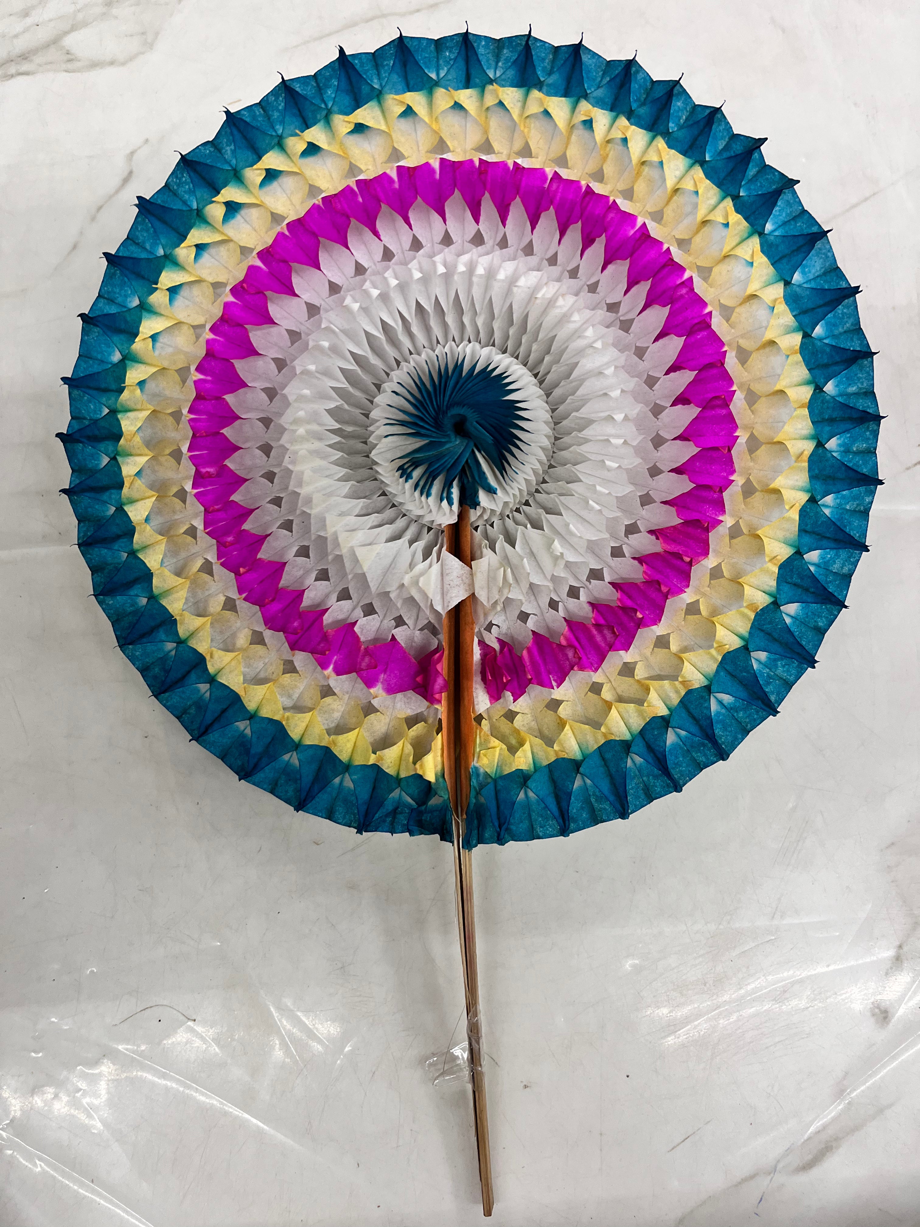 Paper fan (karagam  flower)10 piece pack