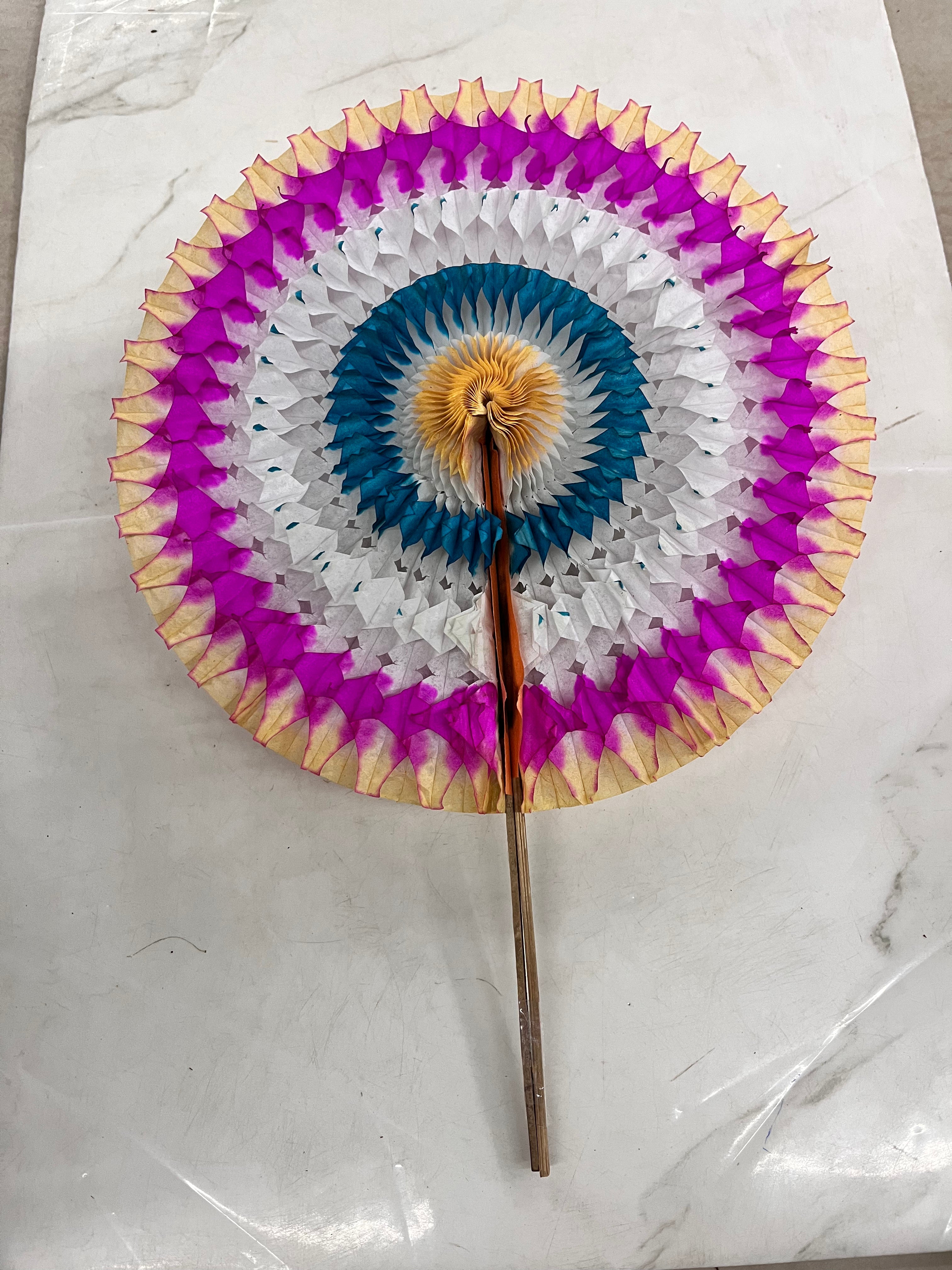 Paper fan (karagam  flower)10 piece pack
