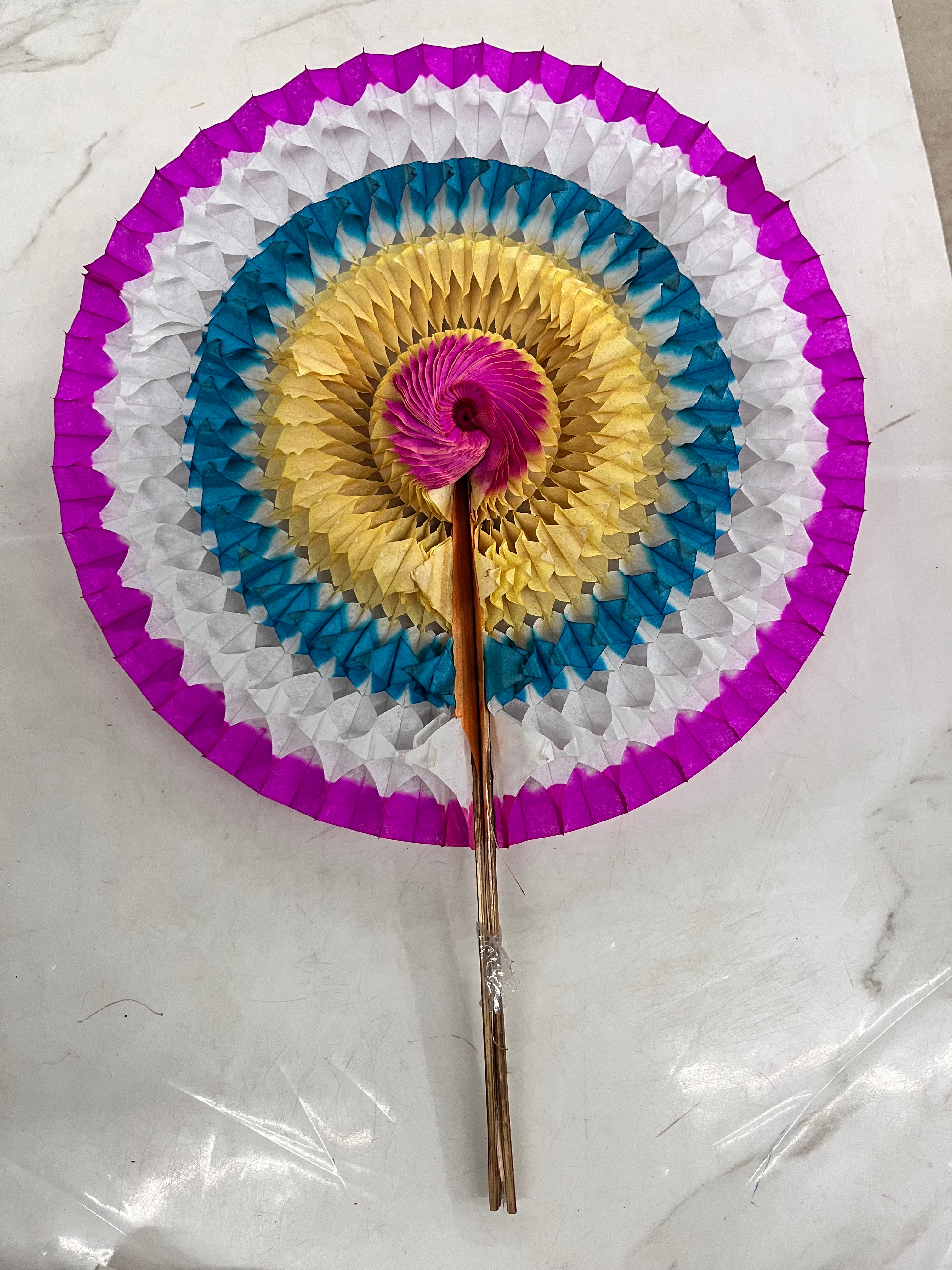 Paper fan (karagam  flower)10 piece pack