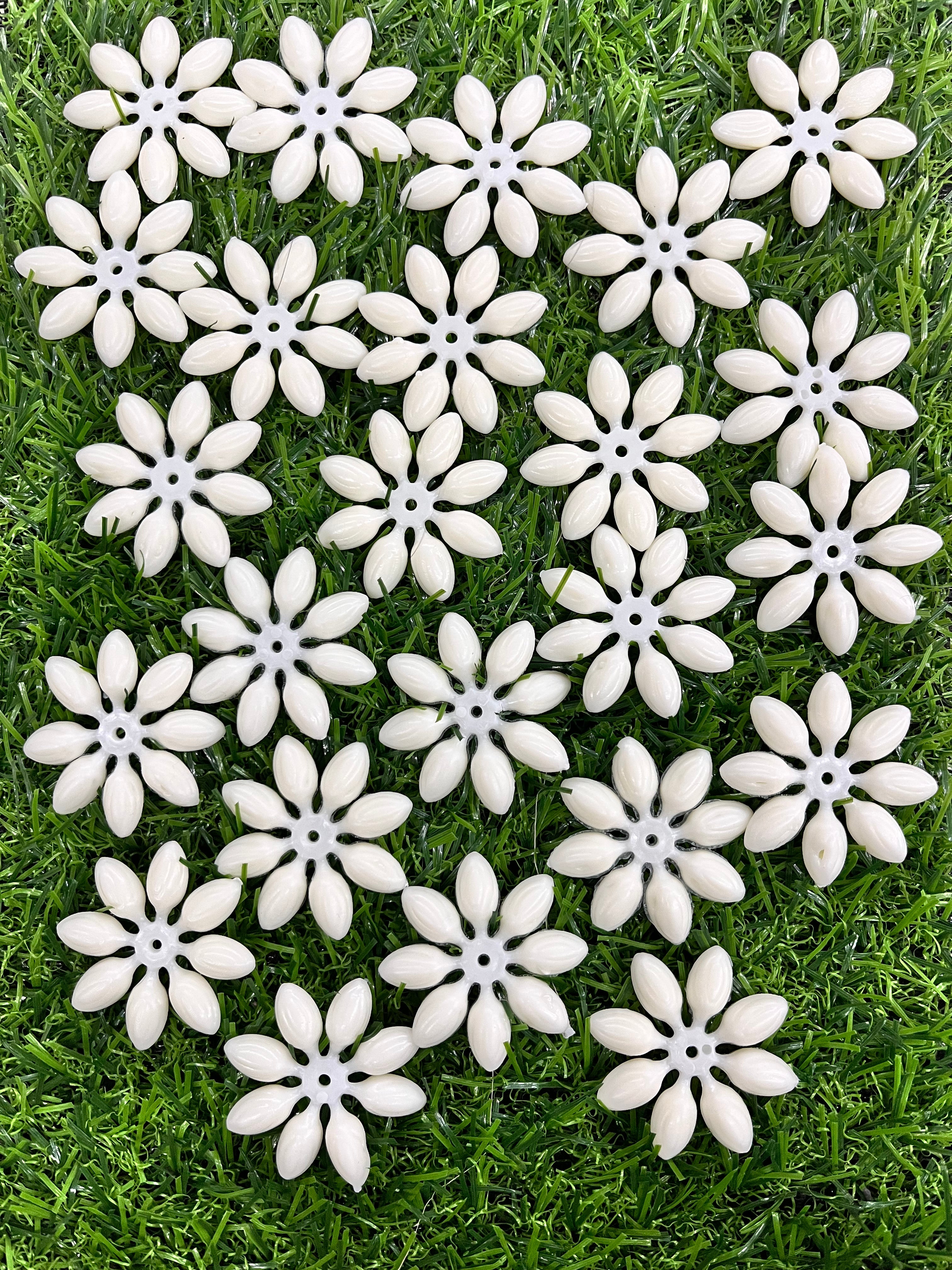 Acrylic plastic Artificial chakri jasmine beads for garland making 100g in a pack