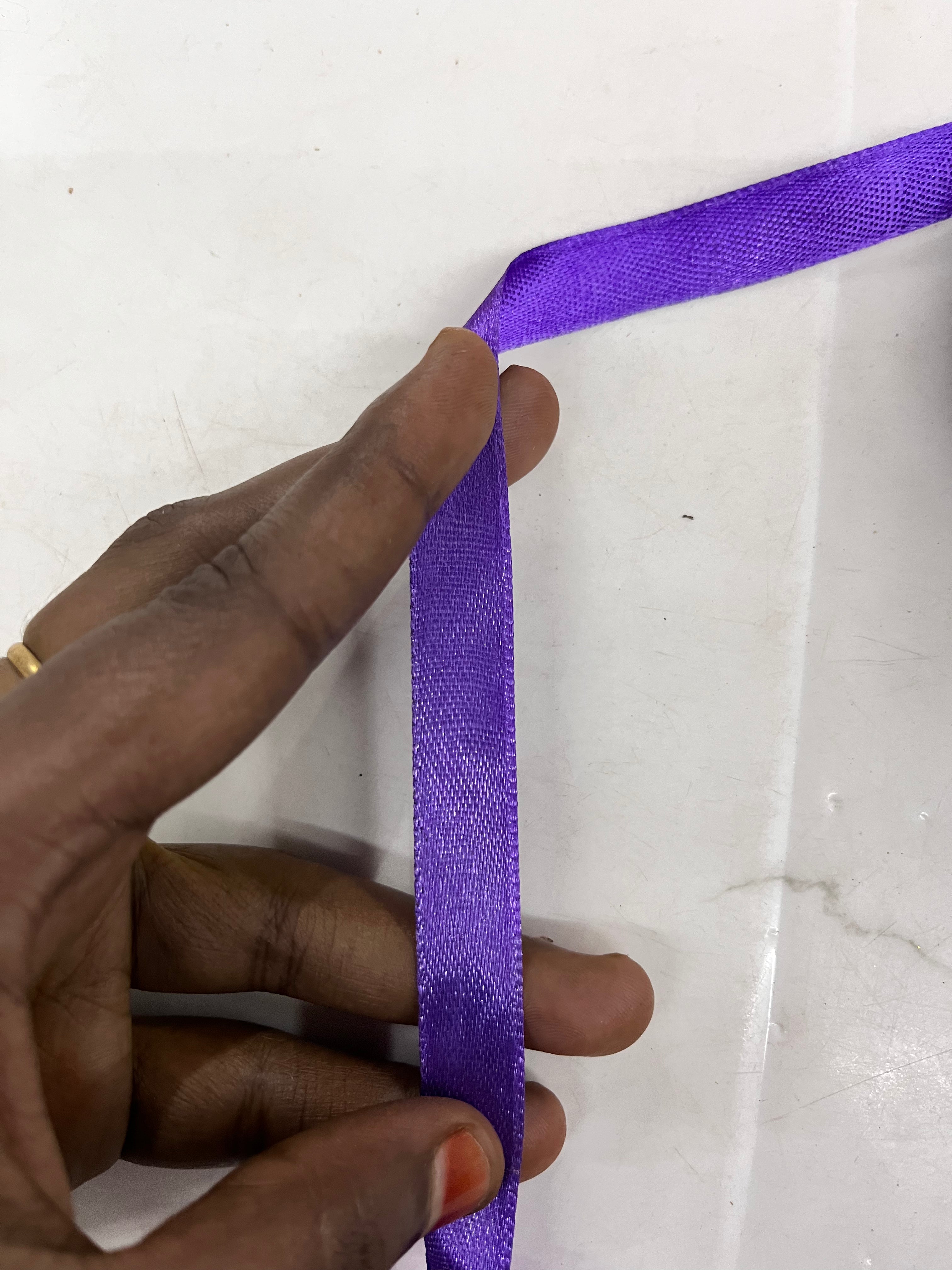 Satin ribbon -half inch 10 metres assorted colours 10pc roll