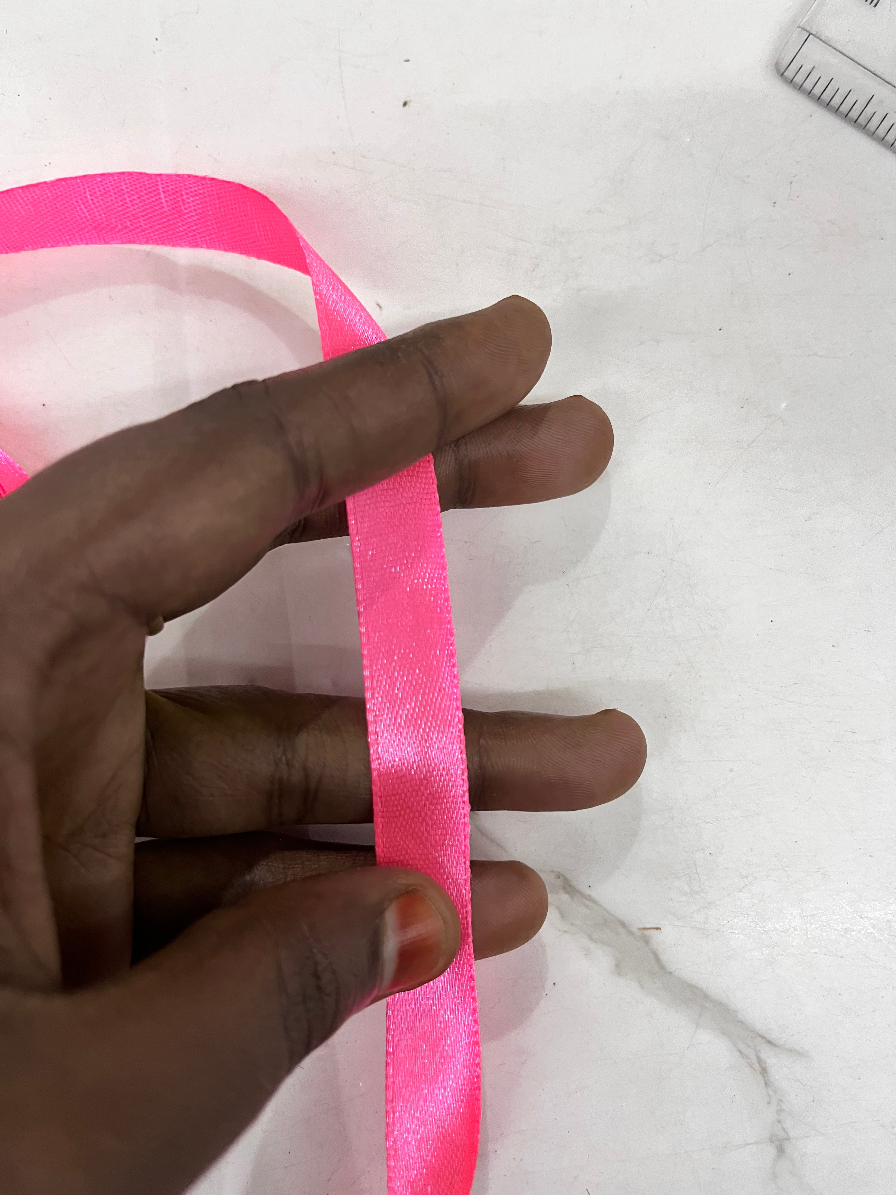 Satin ribbon -half inch 10 metres assorted colours 10pc roll