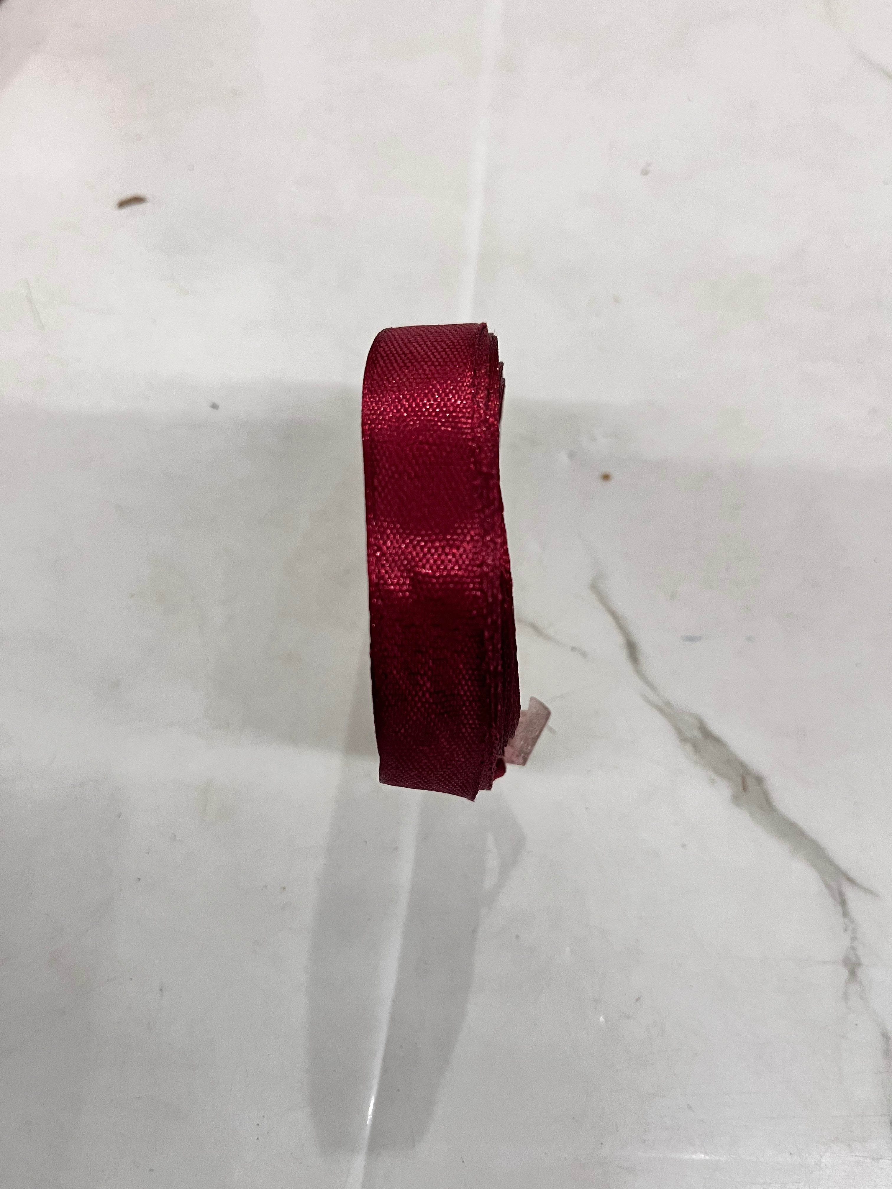 Satin ribbon -half inch 10 metres assorted colours 10pc roll