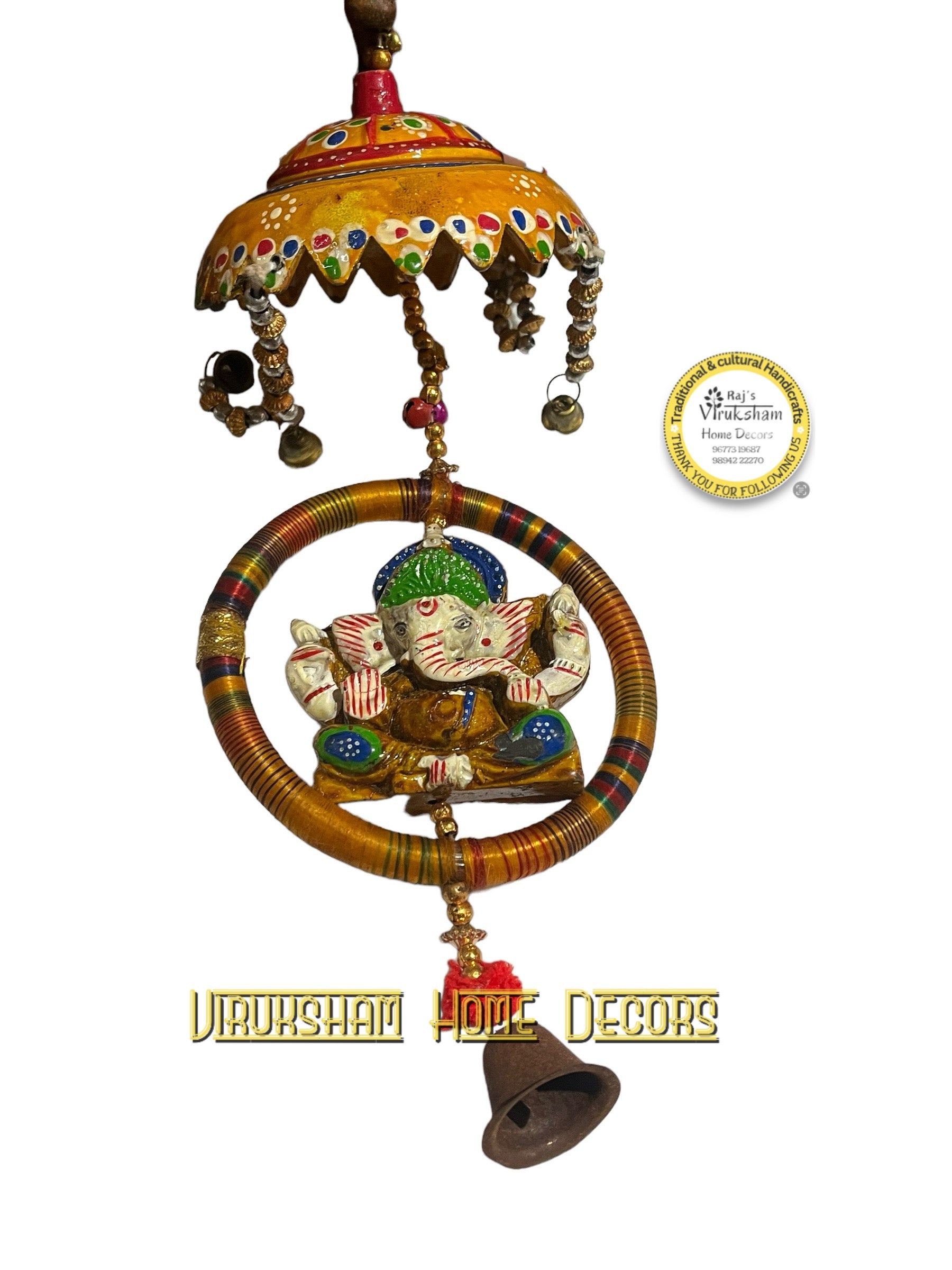 Ganesha ring wind chime - WGW 51