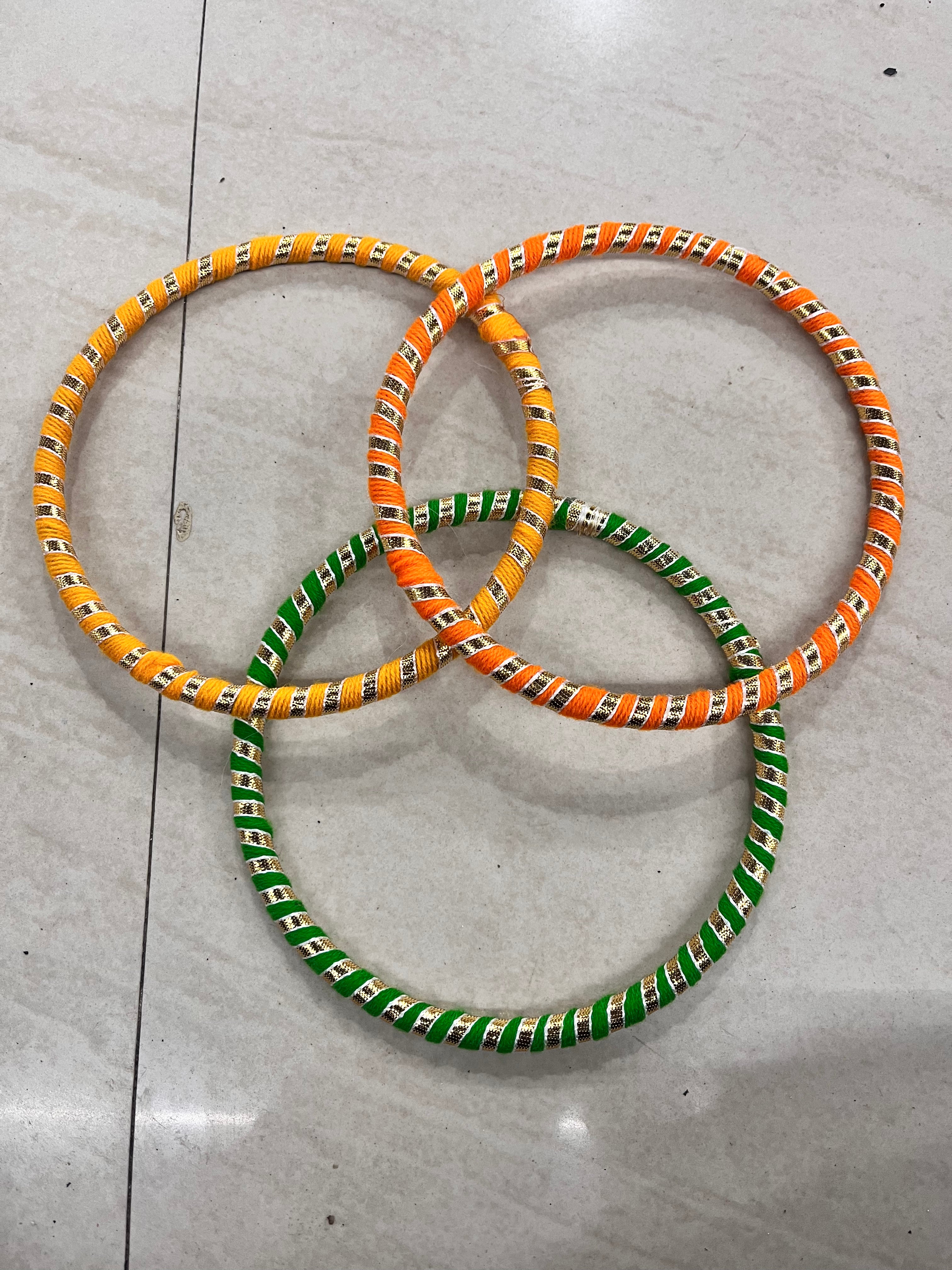 Rajasthani ring multicolour small -6inch set of 5piece- 1pack