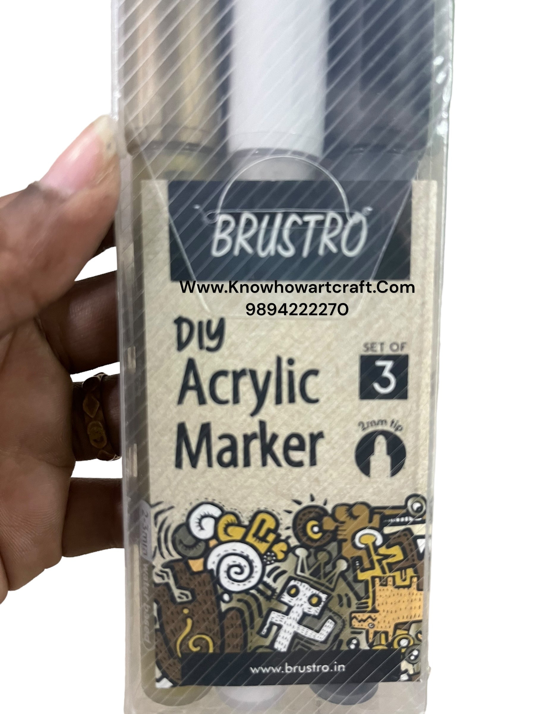 Brustro Diy Acrylic Marker set of 3