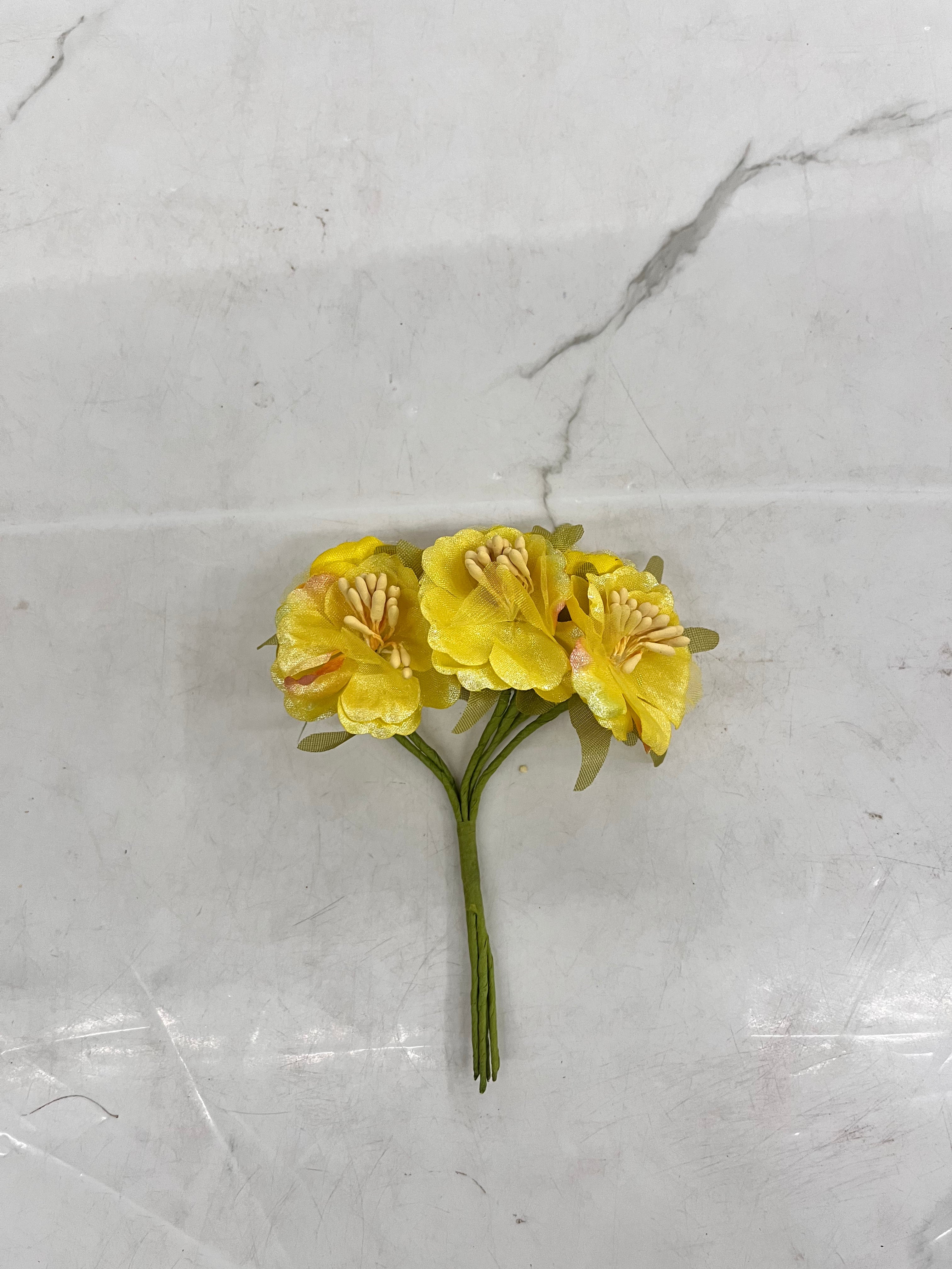 Gulab flower shining yellow -GFSYW 1piece pack