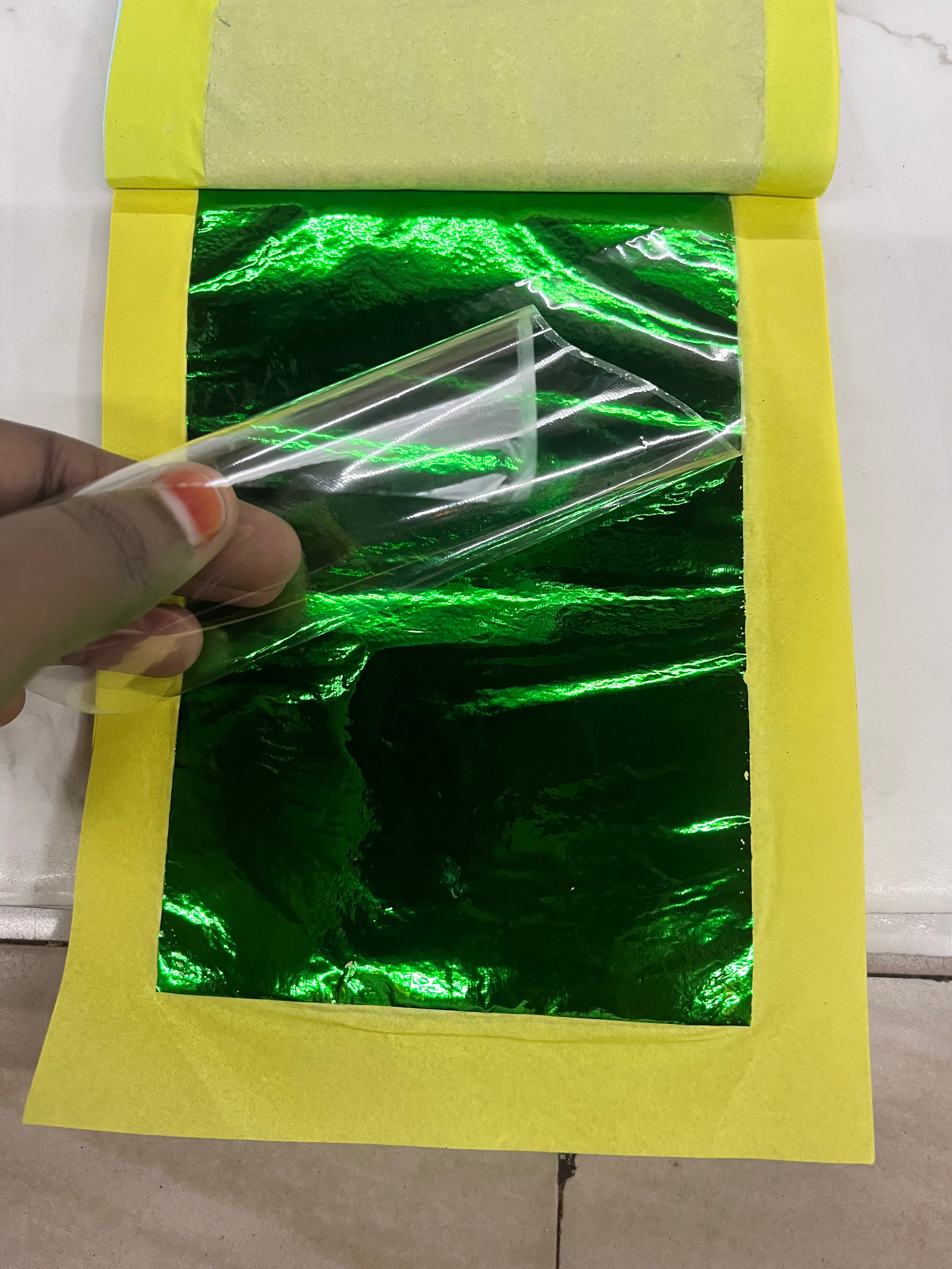 Artificial foil 5.5x8inch 25sheets -assorted colours