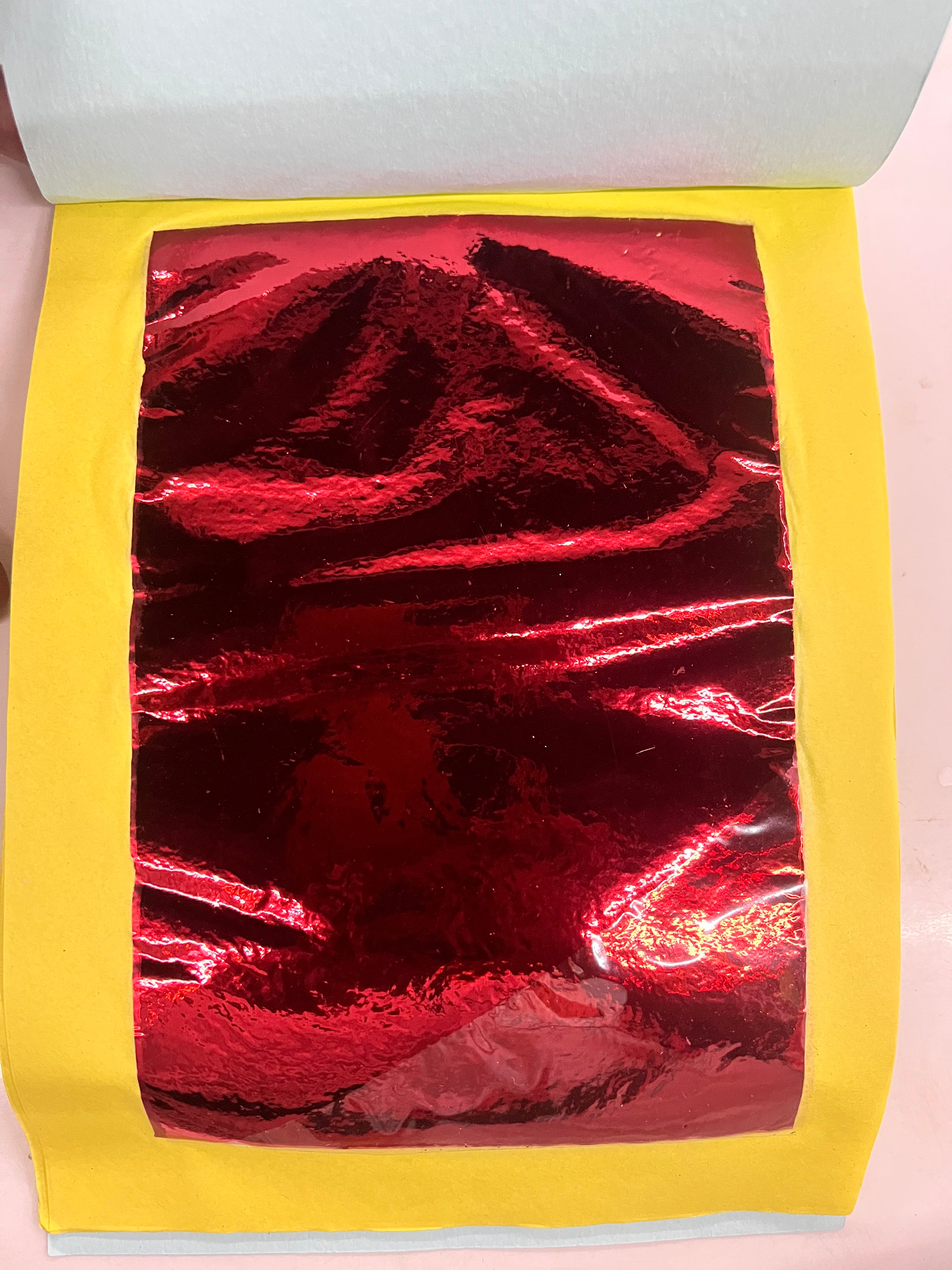 Artificial foil 5.5x8inch 25sheets -assorted colours