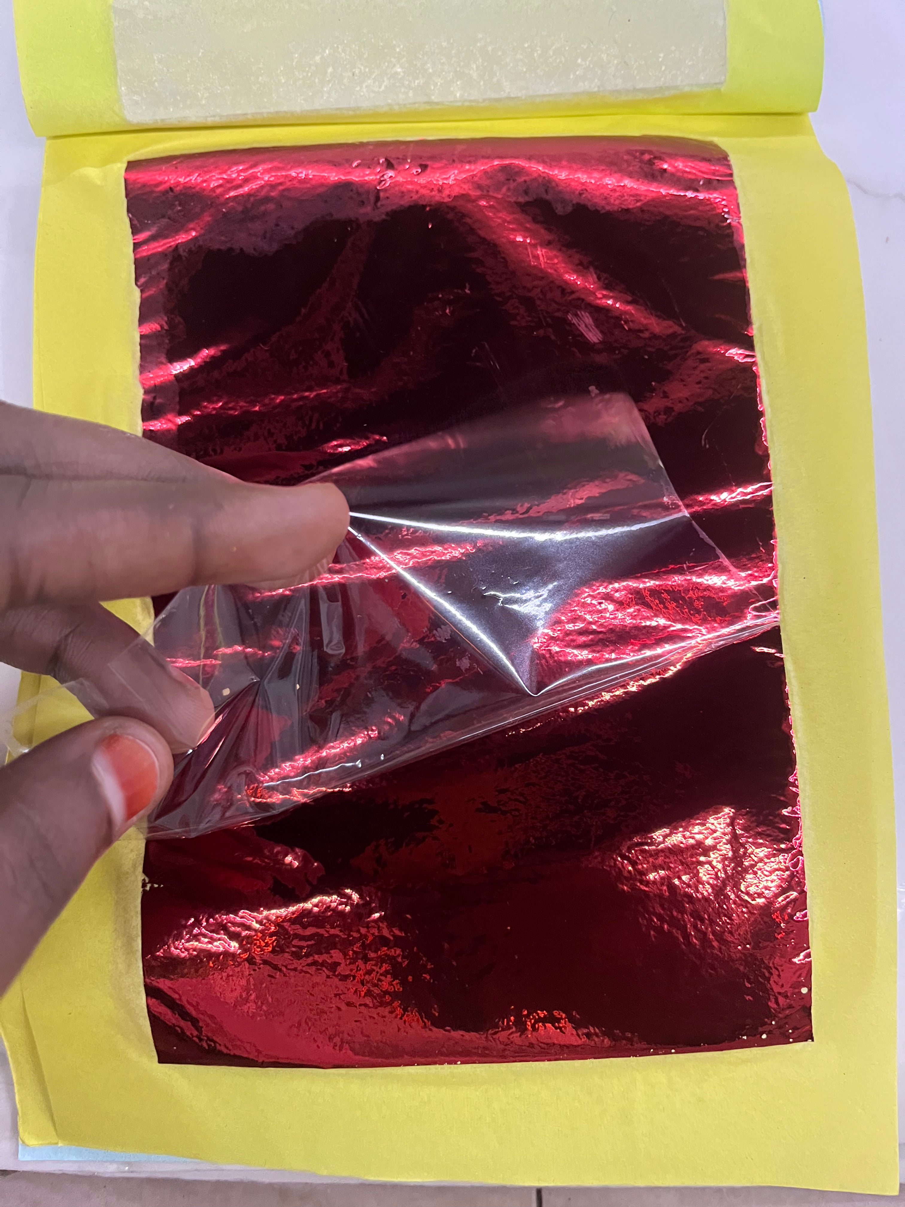 Artificial foil 5.5x8inch 25sheets -assorted colours