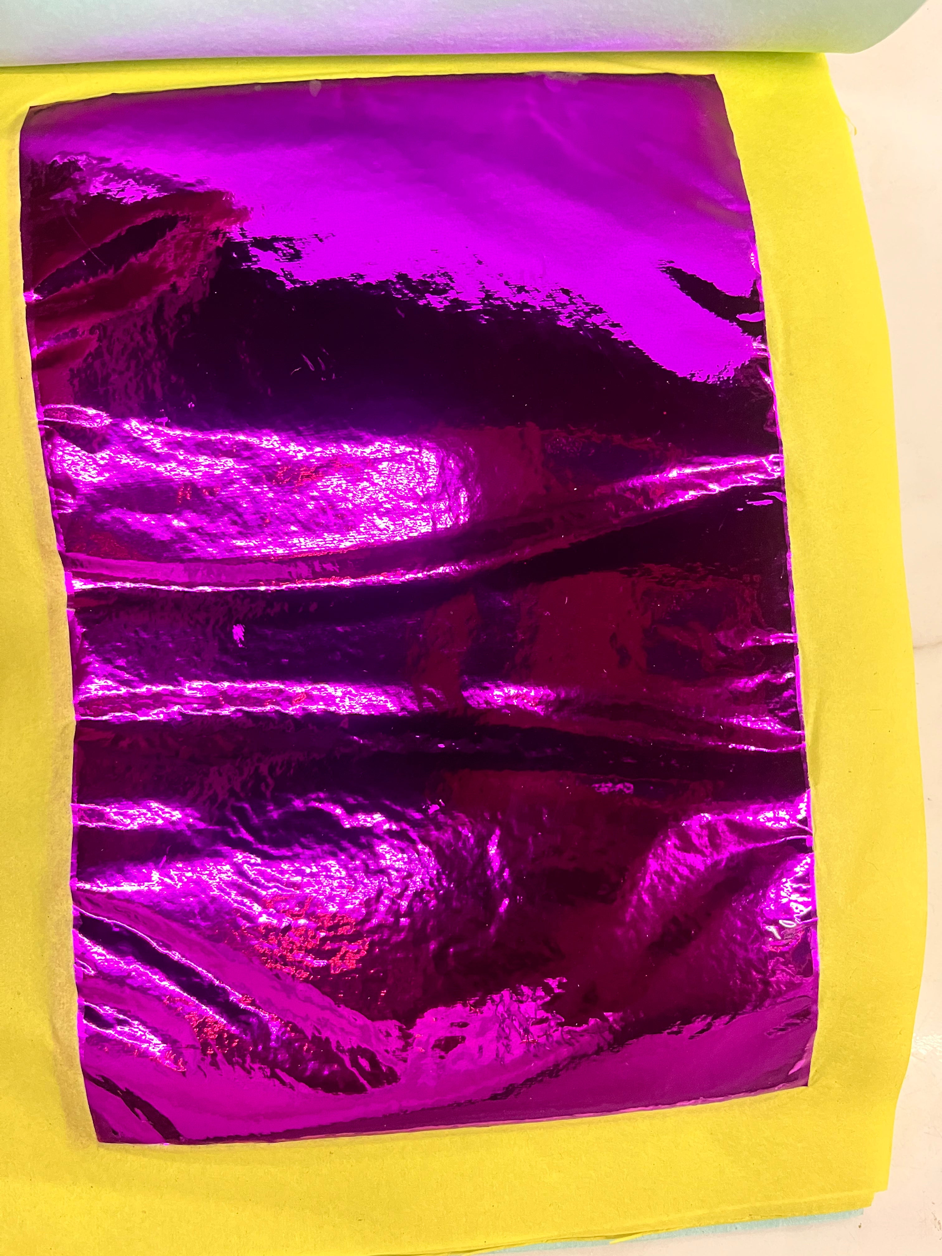 Artificial foil 5.5x8inch 25sheets -assorted colours