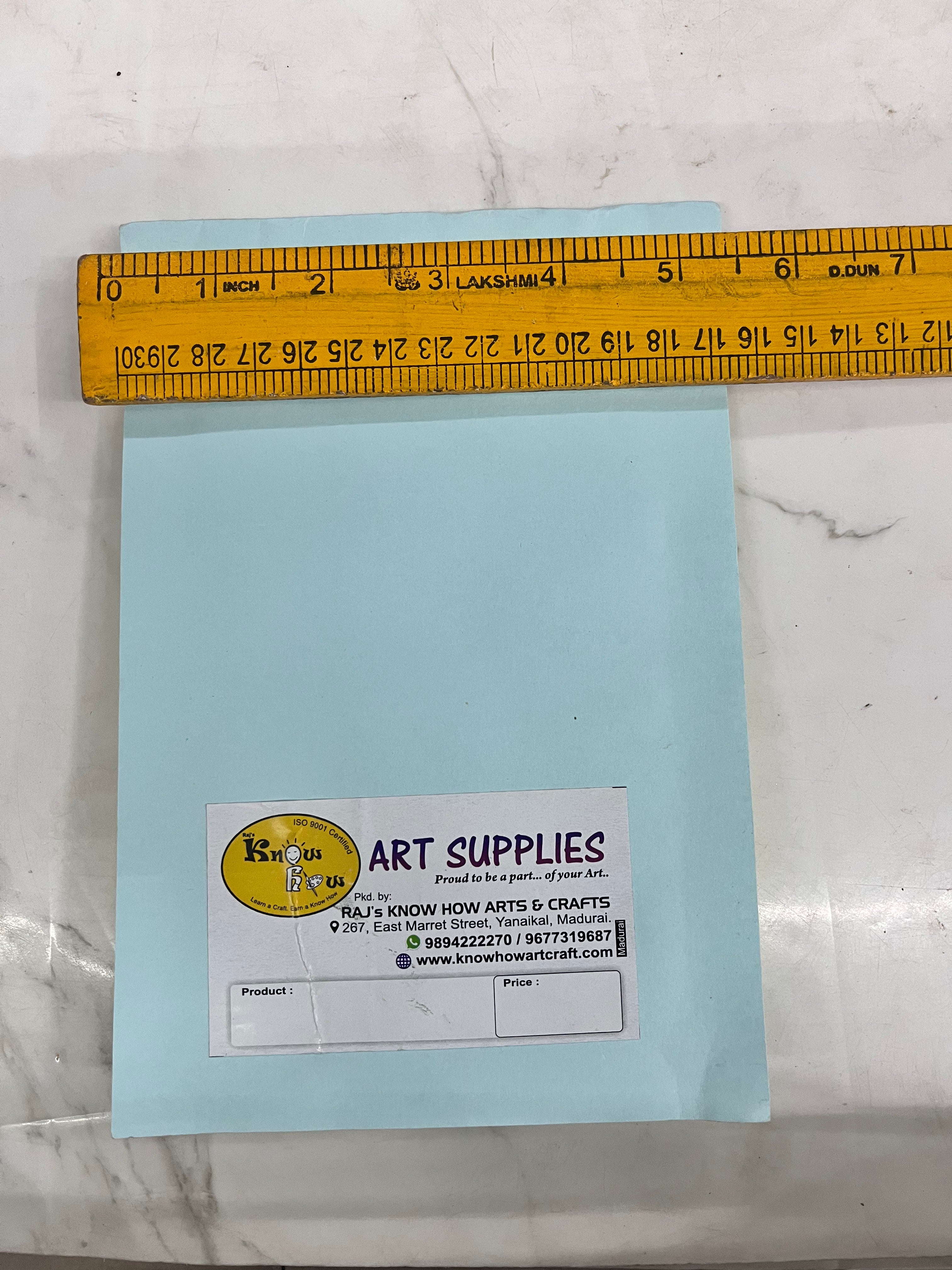 Artificial foil 5.5x8inch 25sheets -assorted colours