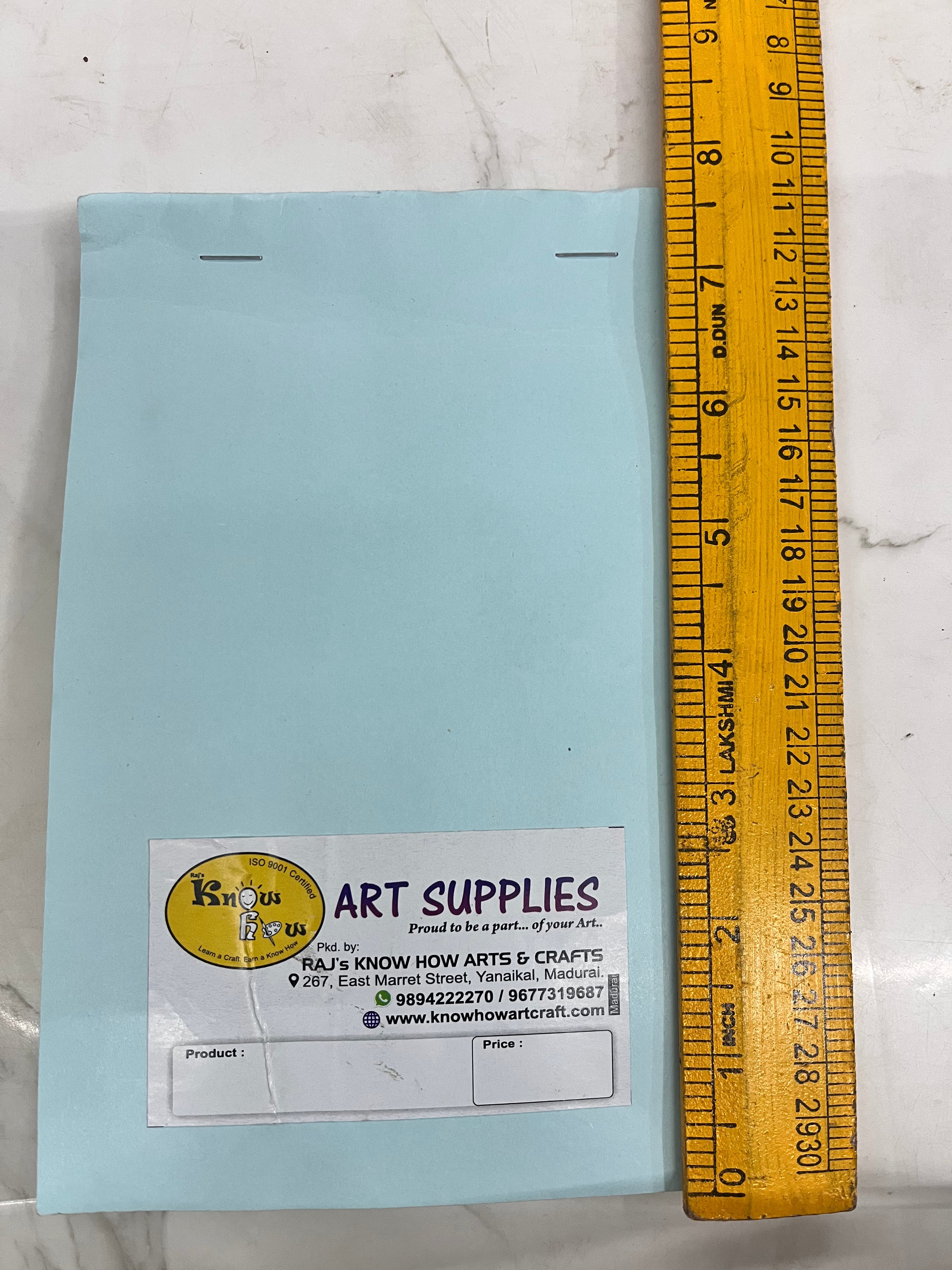 Artificial foil 5.5x8inch 25sheets -assorted colours