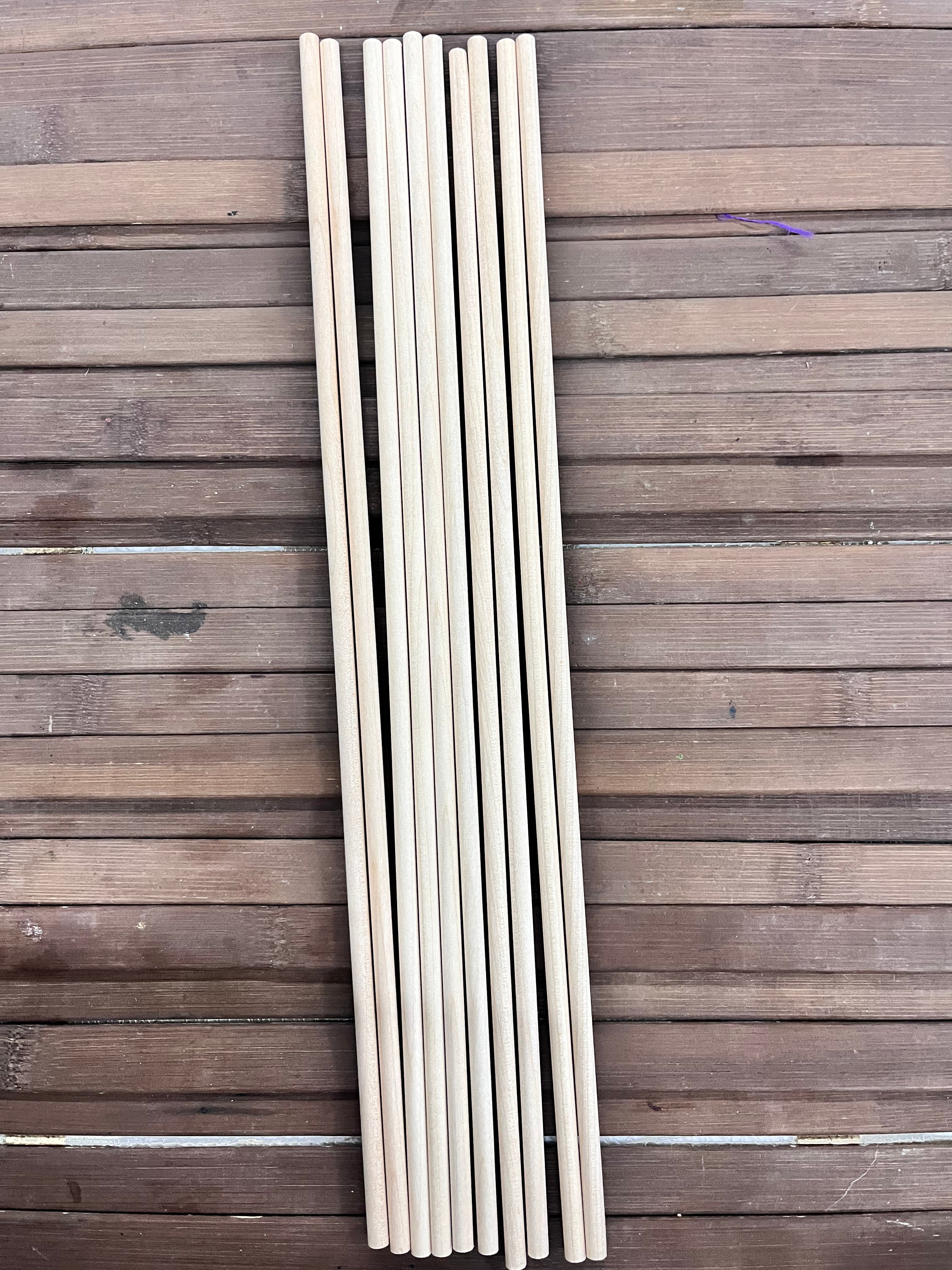 Chopsticks30cmx5mm round plain 10pcs pack -CS305