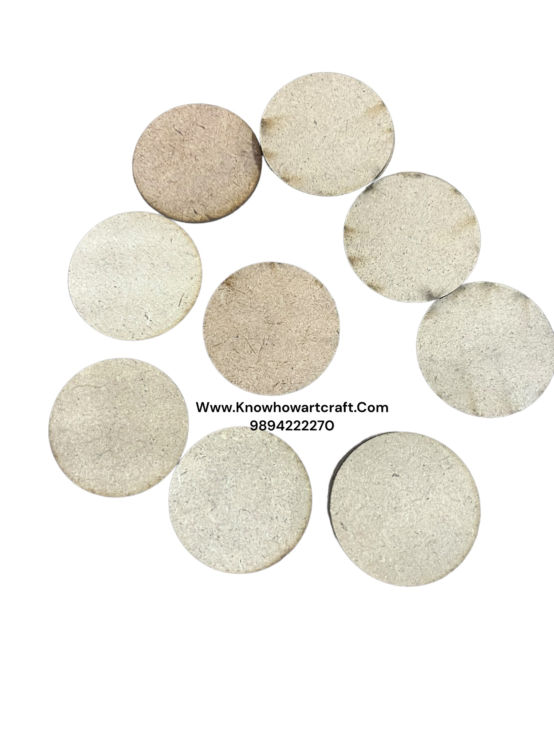 mdf  1.5” round wood 15pc in a pack