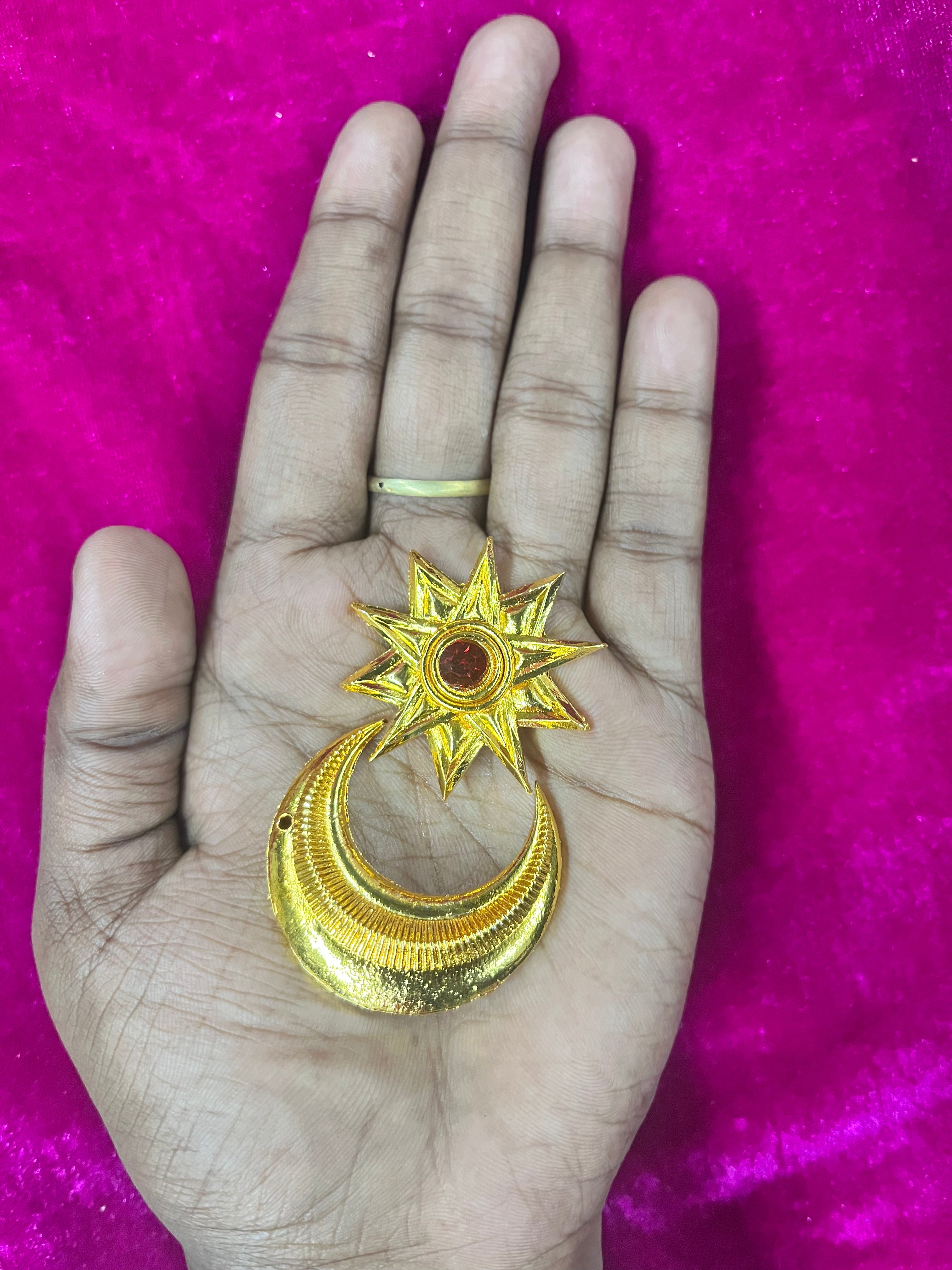 Chandra suriya pirai plain 2pc set big Goddess jewellery -1piece pack